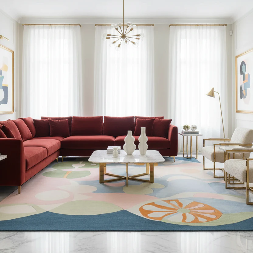 Organic Flow Hand Tufted Rug - Image 2