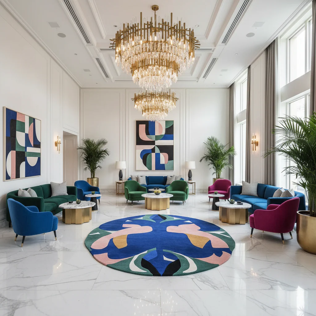 Organic Flow Story Hand Tufted Round Rug - Image 2