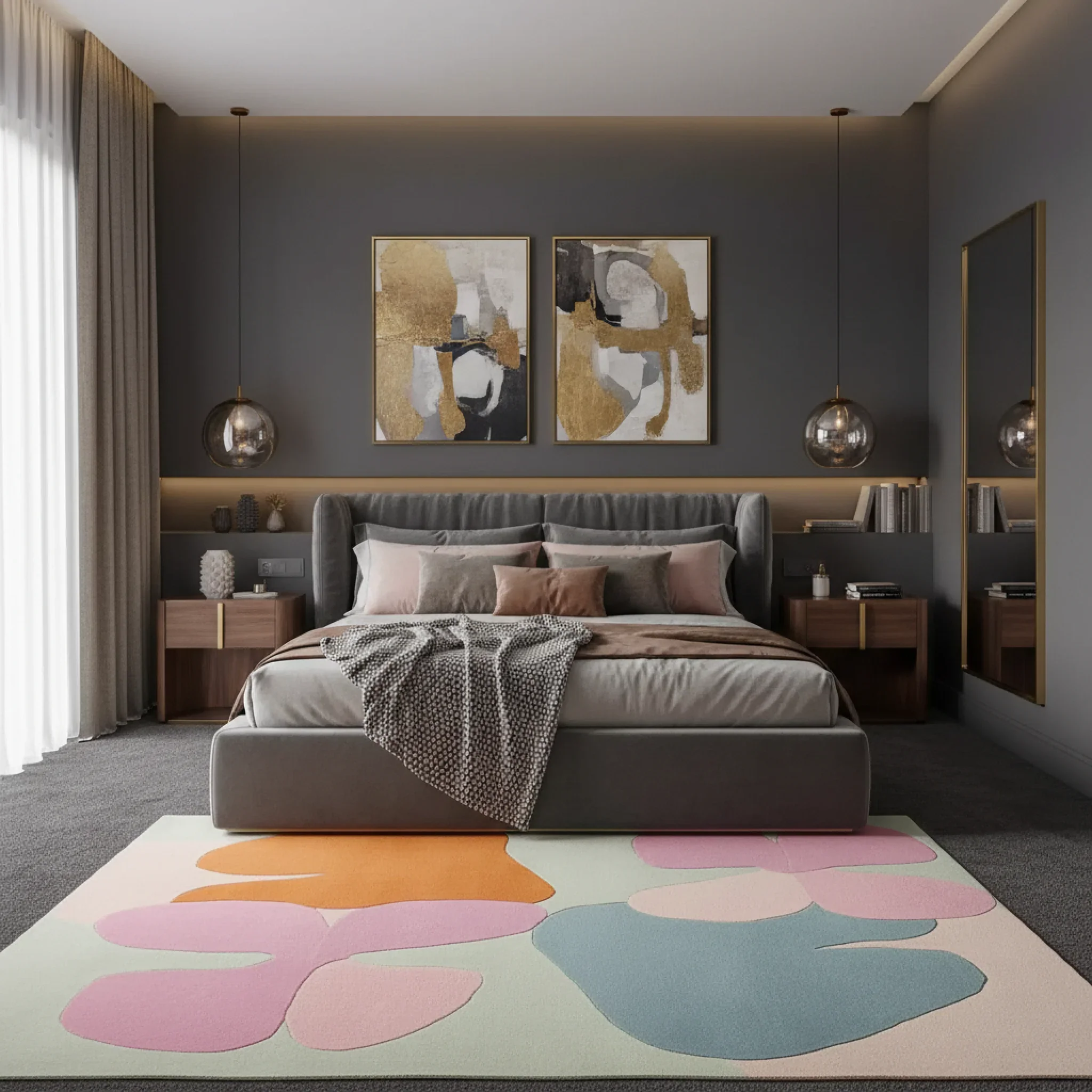 Organic Form Language Hand Tufted Rug - Image 3