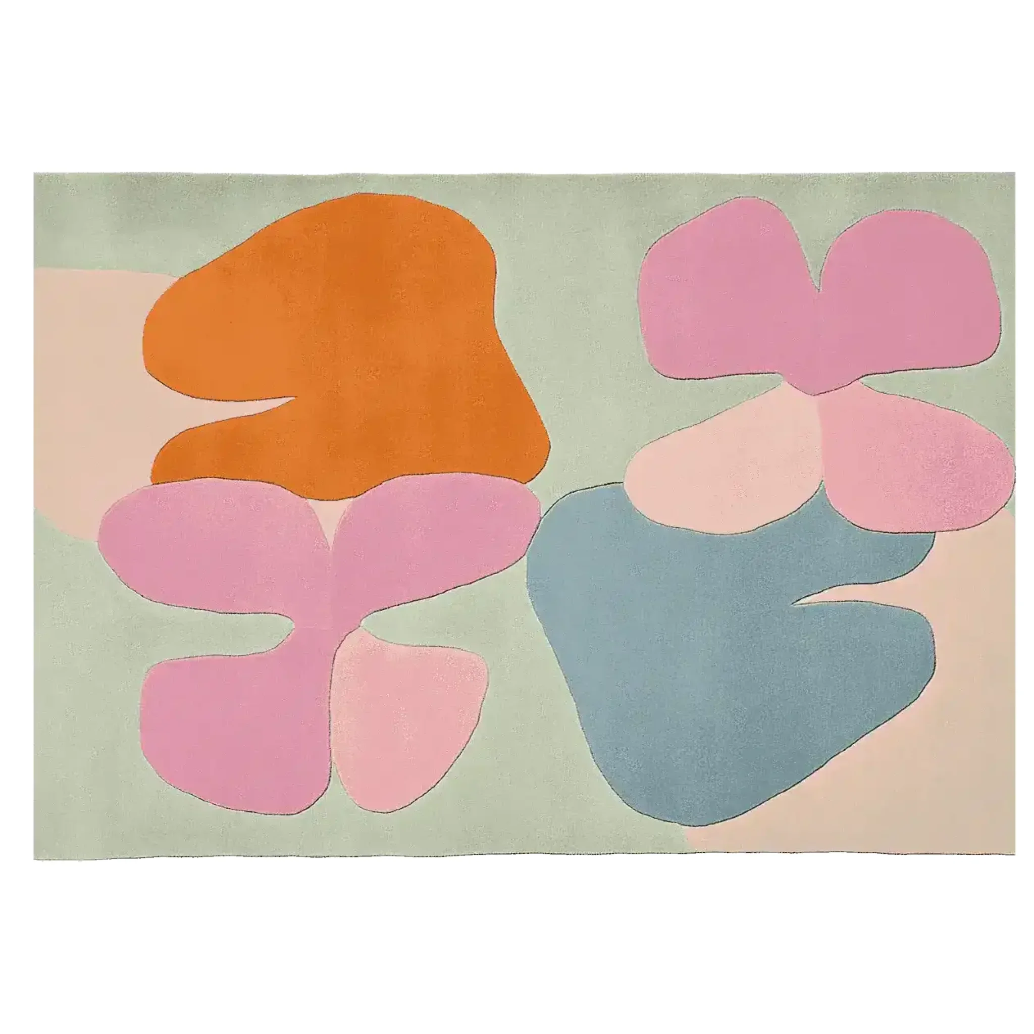 Organic Form Language Hand Tufted Rug - Image 4