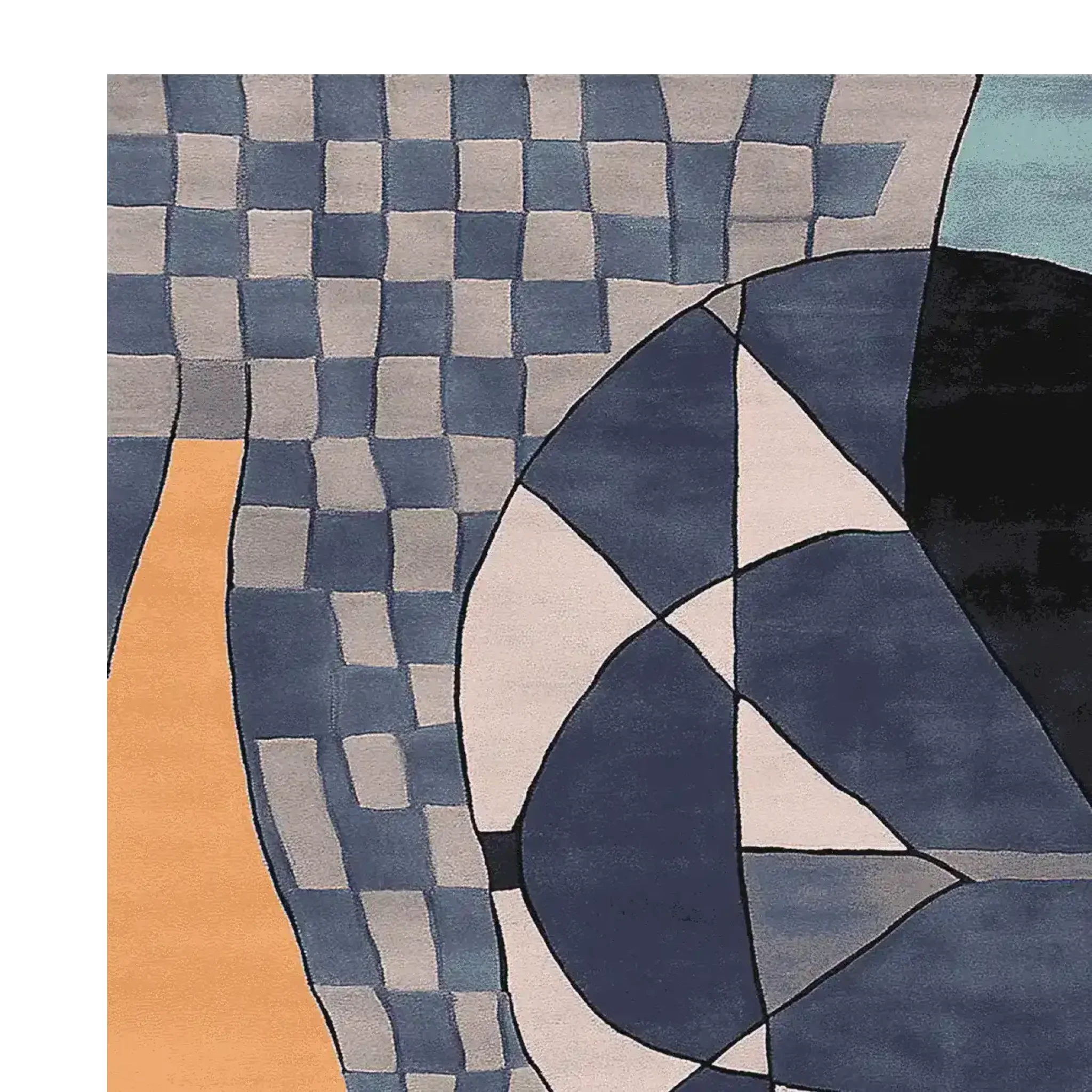 Organic Form Patch Hand Tufted Rug - Image 5