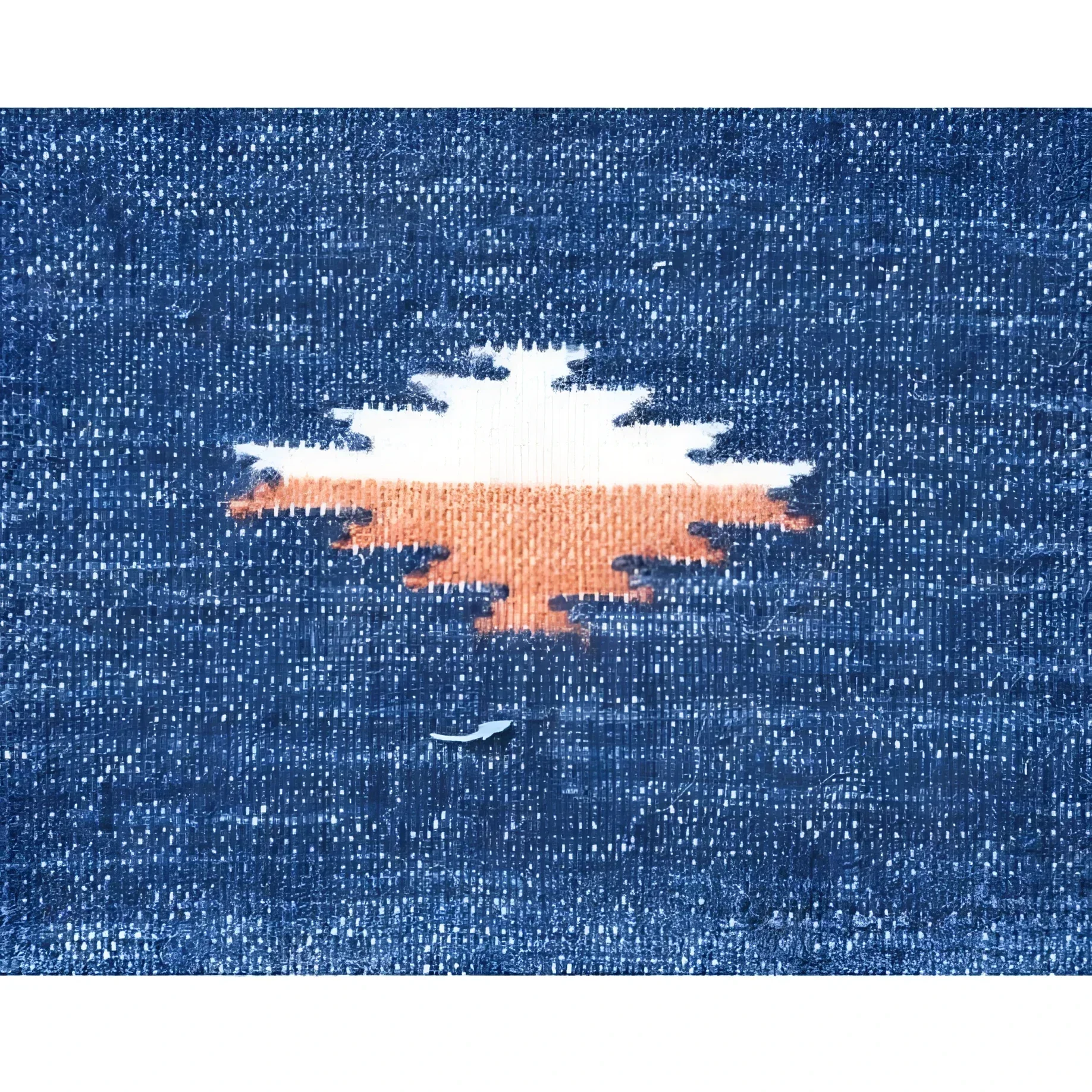 Organic Vegetable Dyed Indian Dhurrie Reversible Cotton Rug - Burnt Orange - Image 5