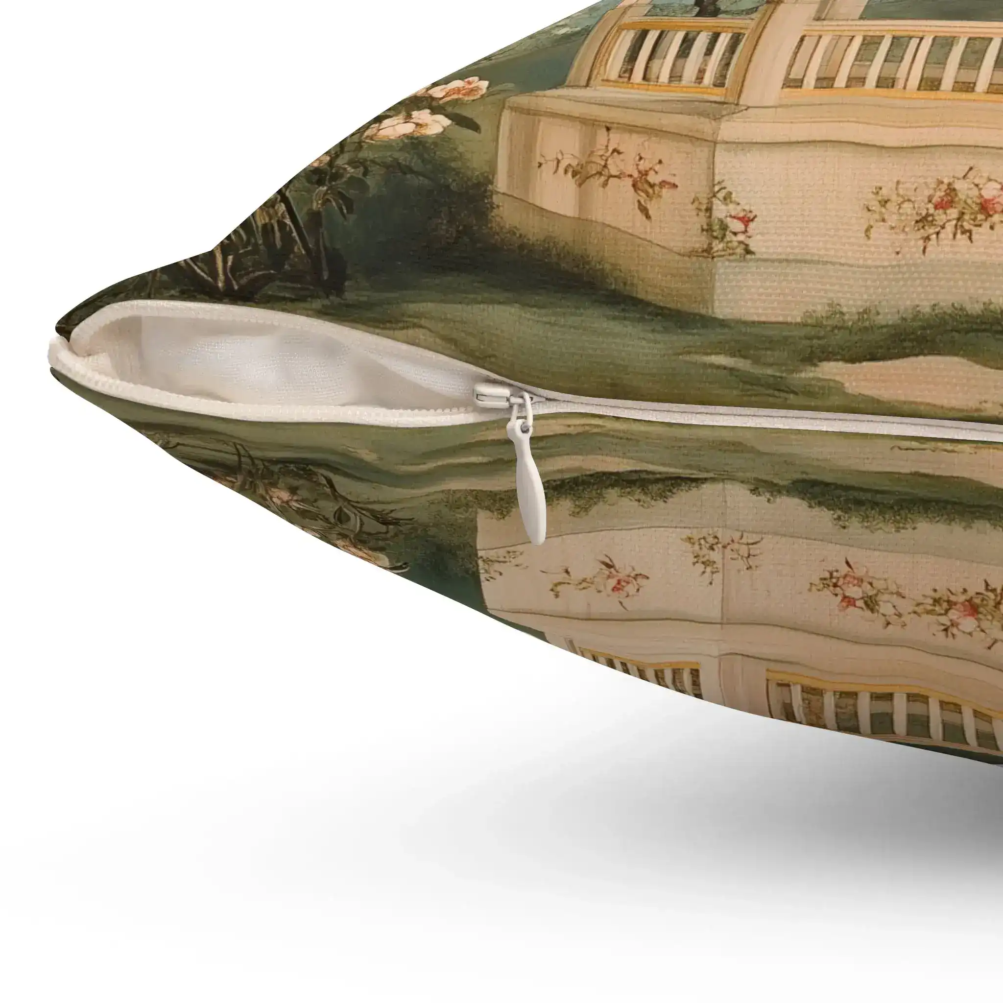 Oriental Garden Pavilion Throw Pillow - Image 10