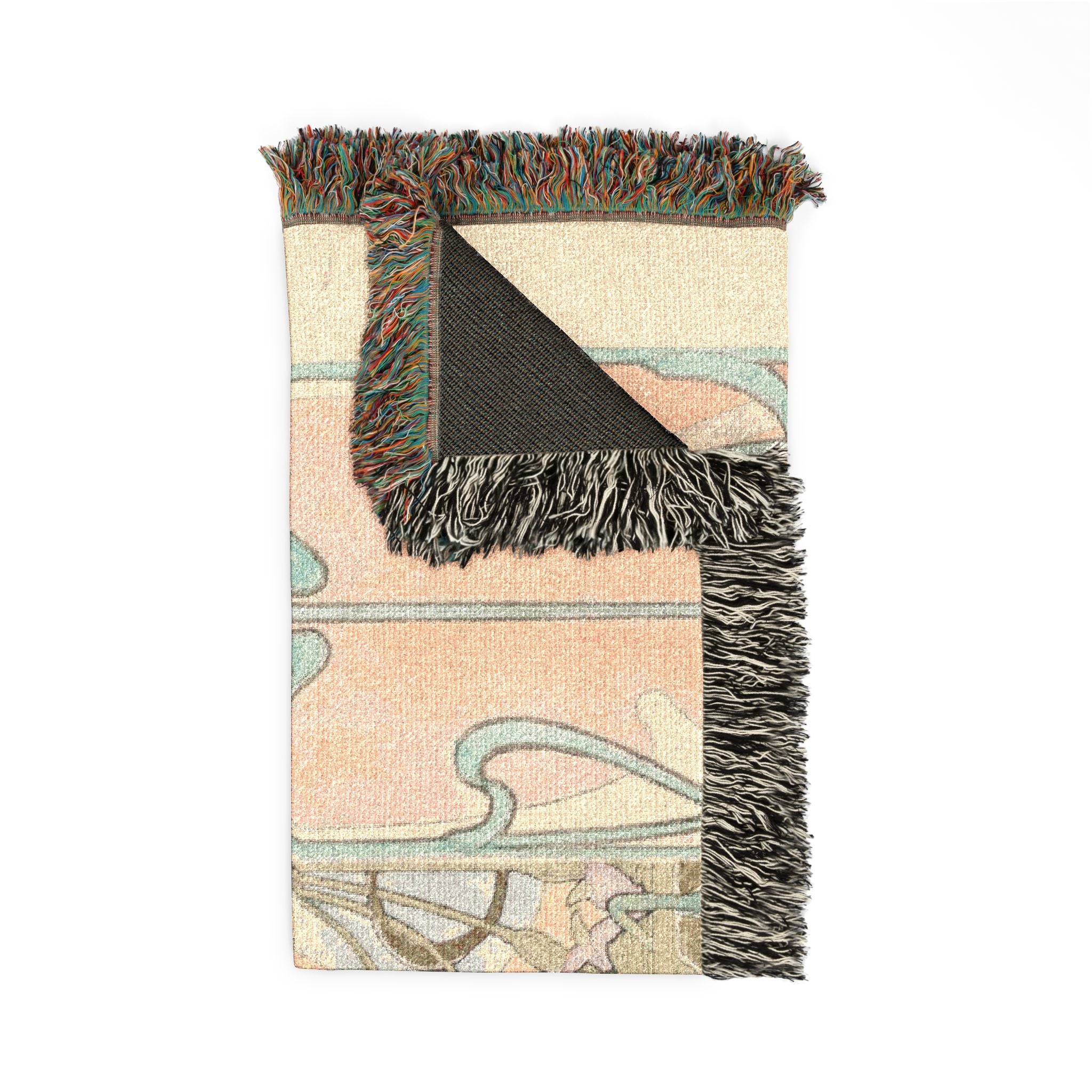 ornament-alphonse-mucha | Woven Tapestry Blanket - Image 5