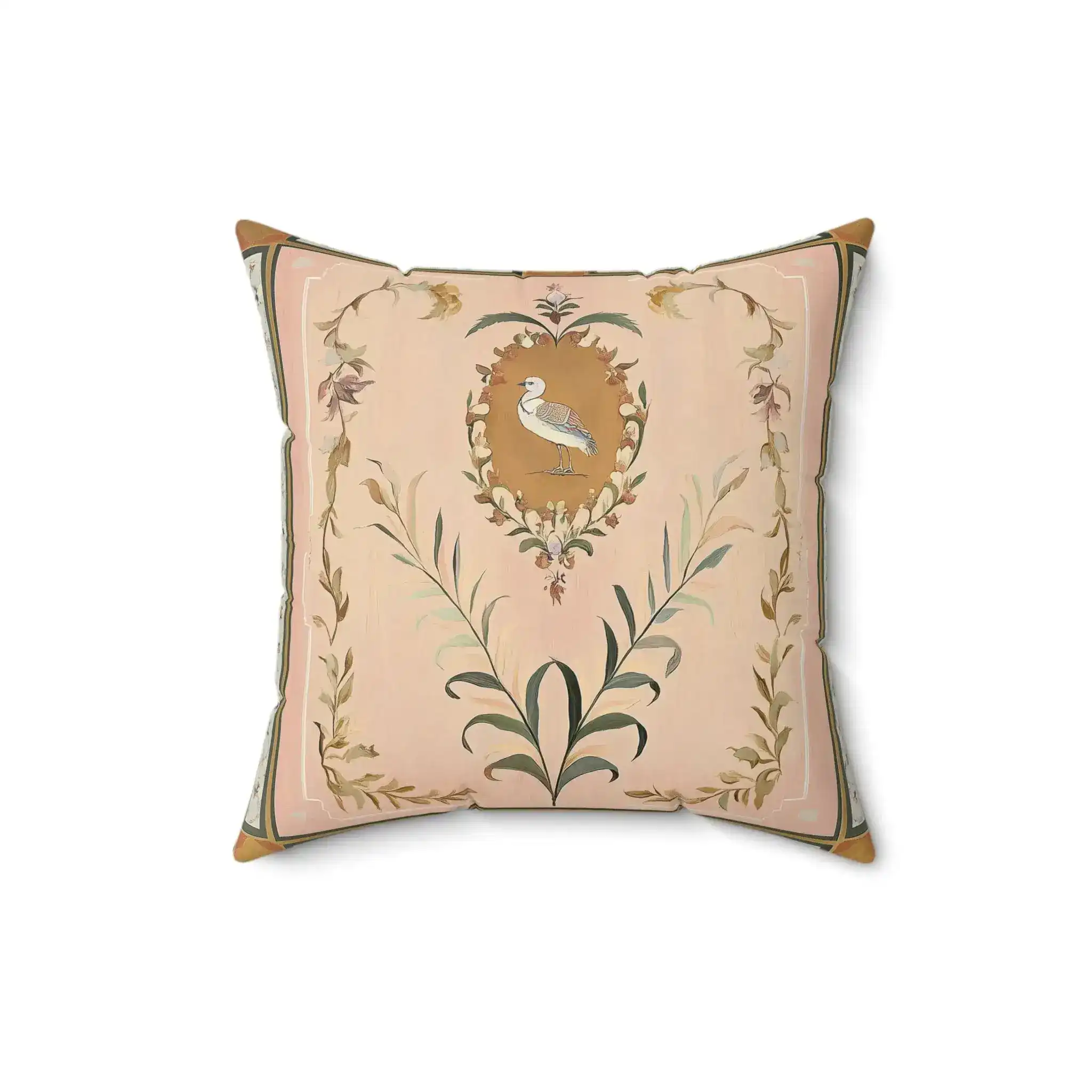 Ornamental Dove Cameo Throw Pillow - Image 4