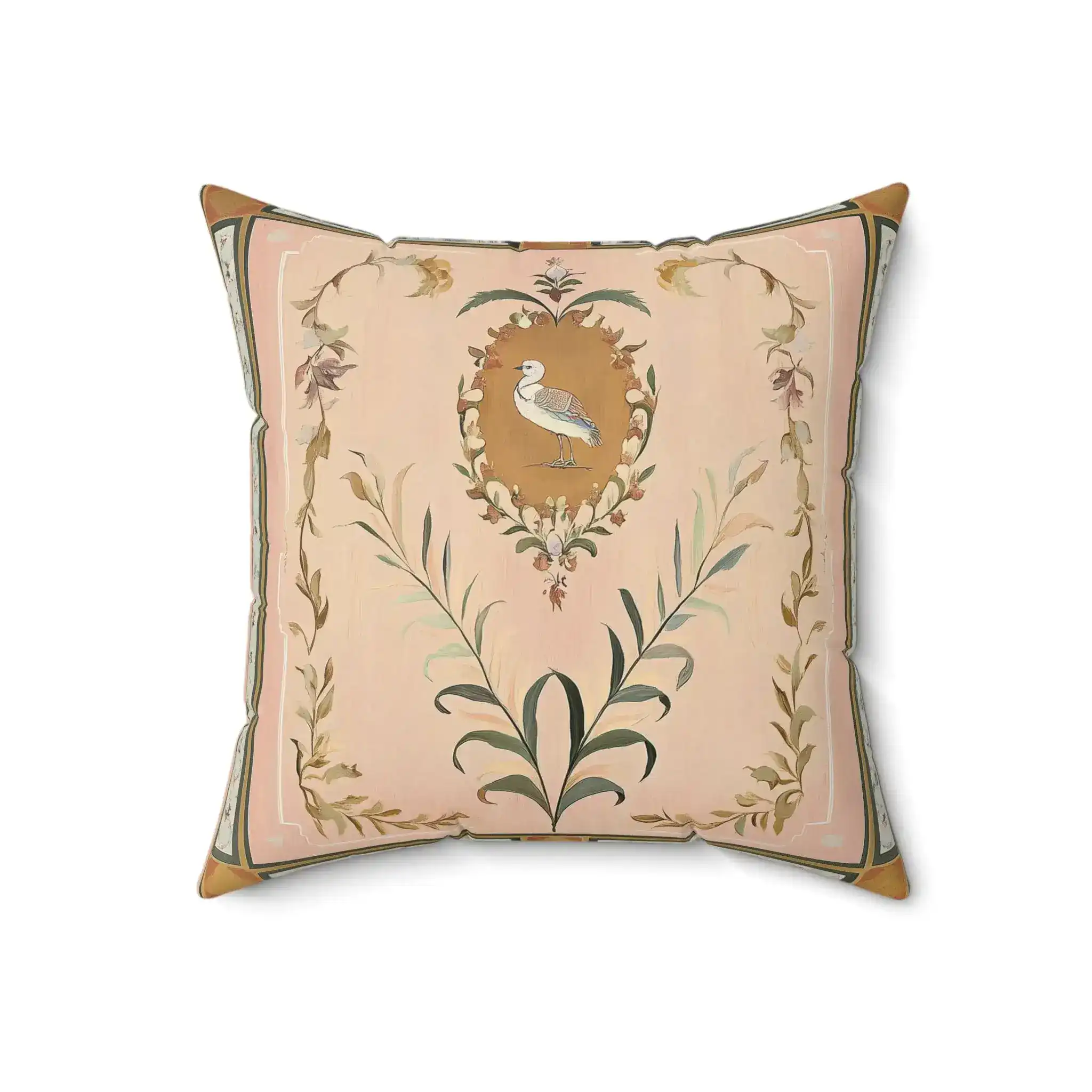 Ornamental Dove Cameo Throw Pillow - Image 5