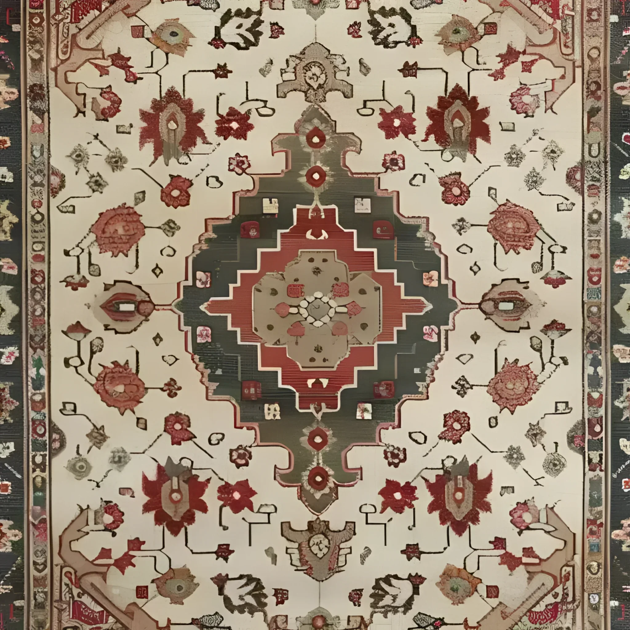 Ornamental Floral Hand Knotted Area Rug - Image 4