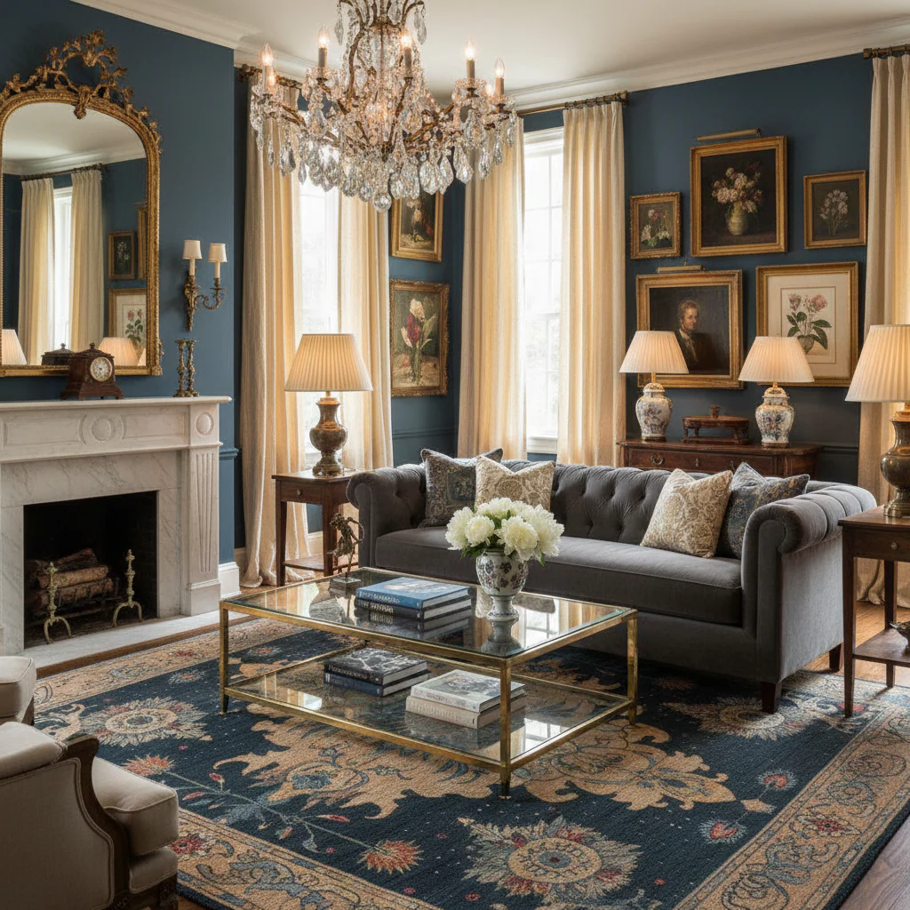 Ornate Blooms Hand Tufted Rug - Image 2
