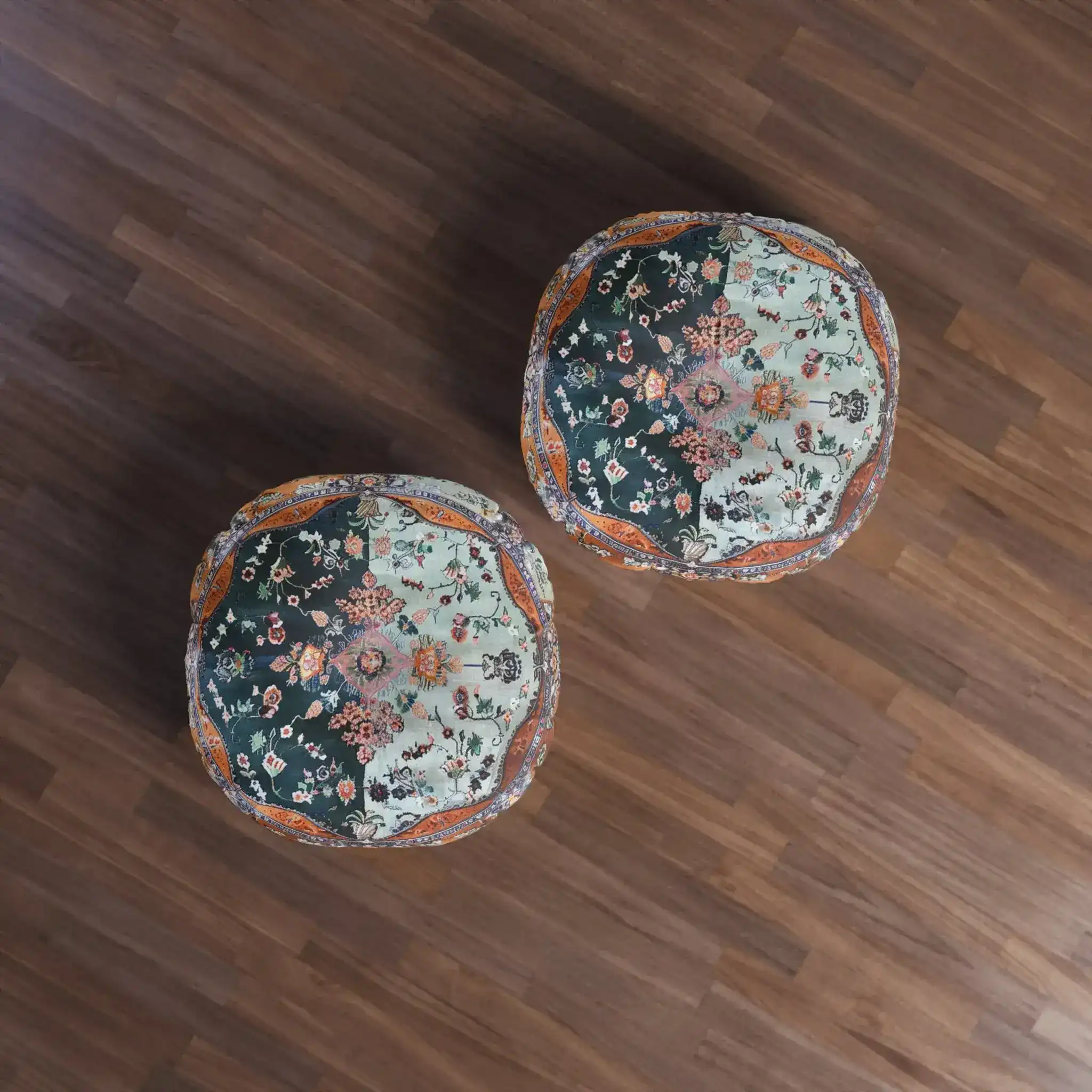 Ornate Floral and Geometric Floor Pillow - Image 4