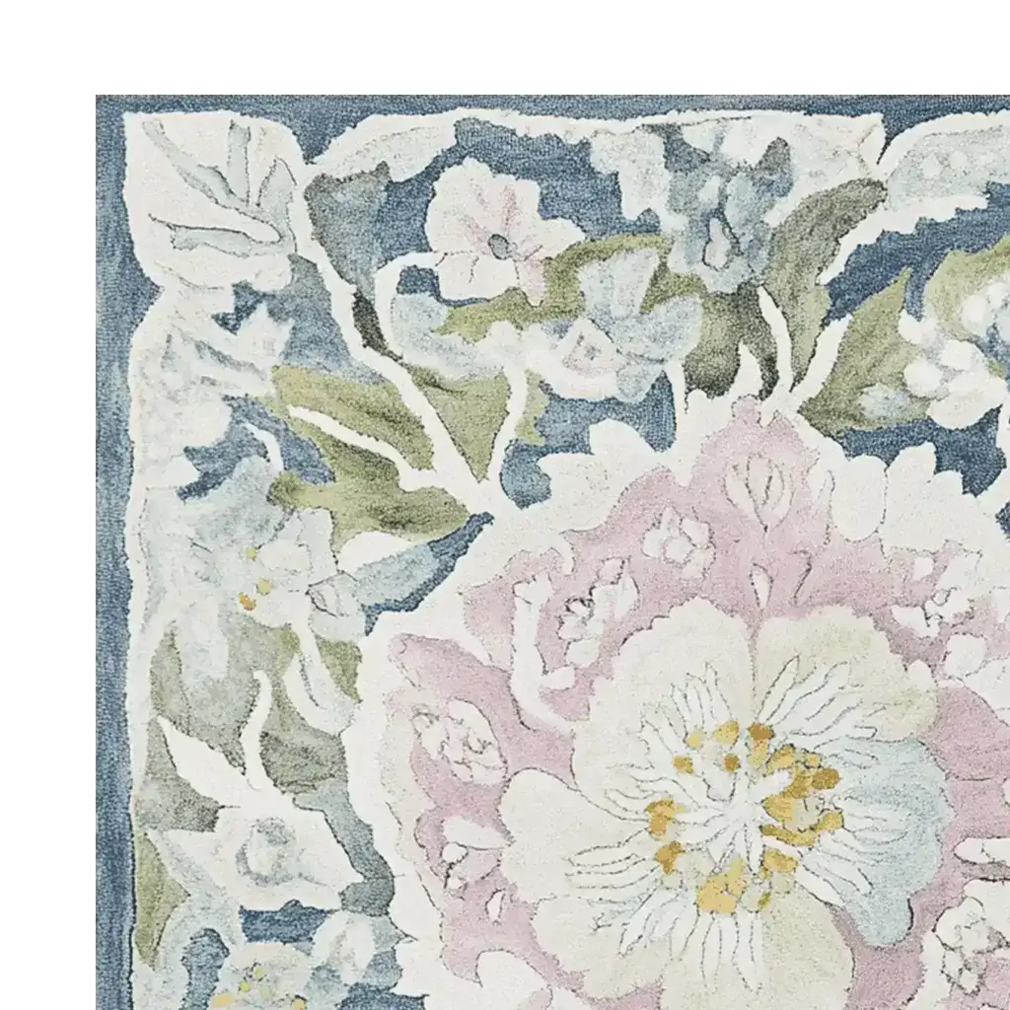 Ornate Flower Twist Hand Tufted Rug - Image 6