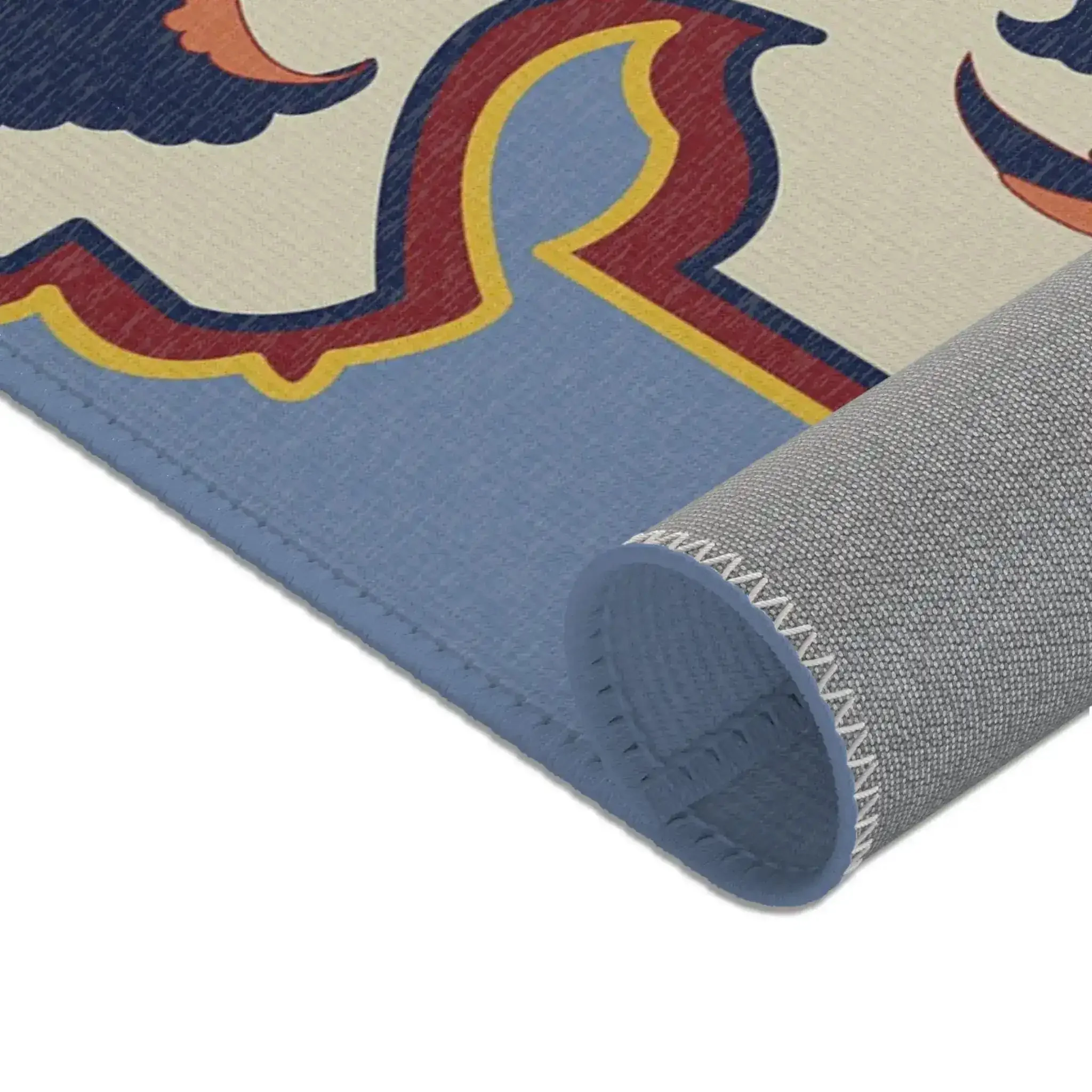 Ornate Medallion Blue Accent Rug - Image 4