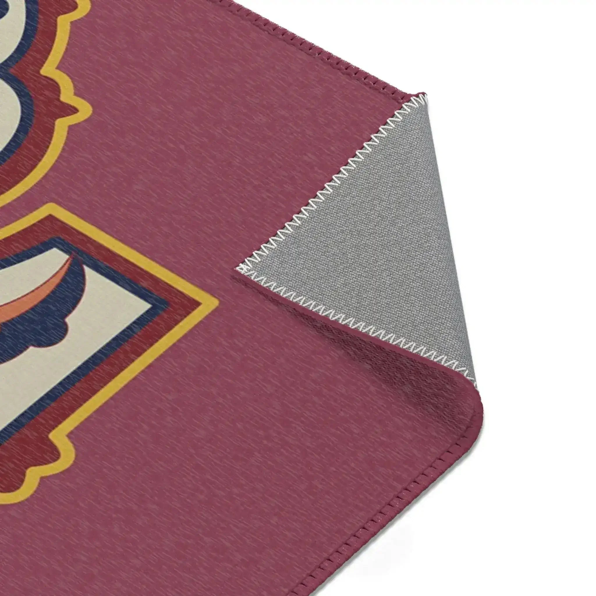 Ornate Medallion Maroon Accent Rug - Image 8