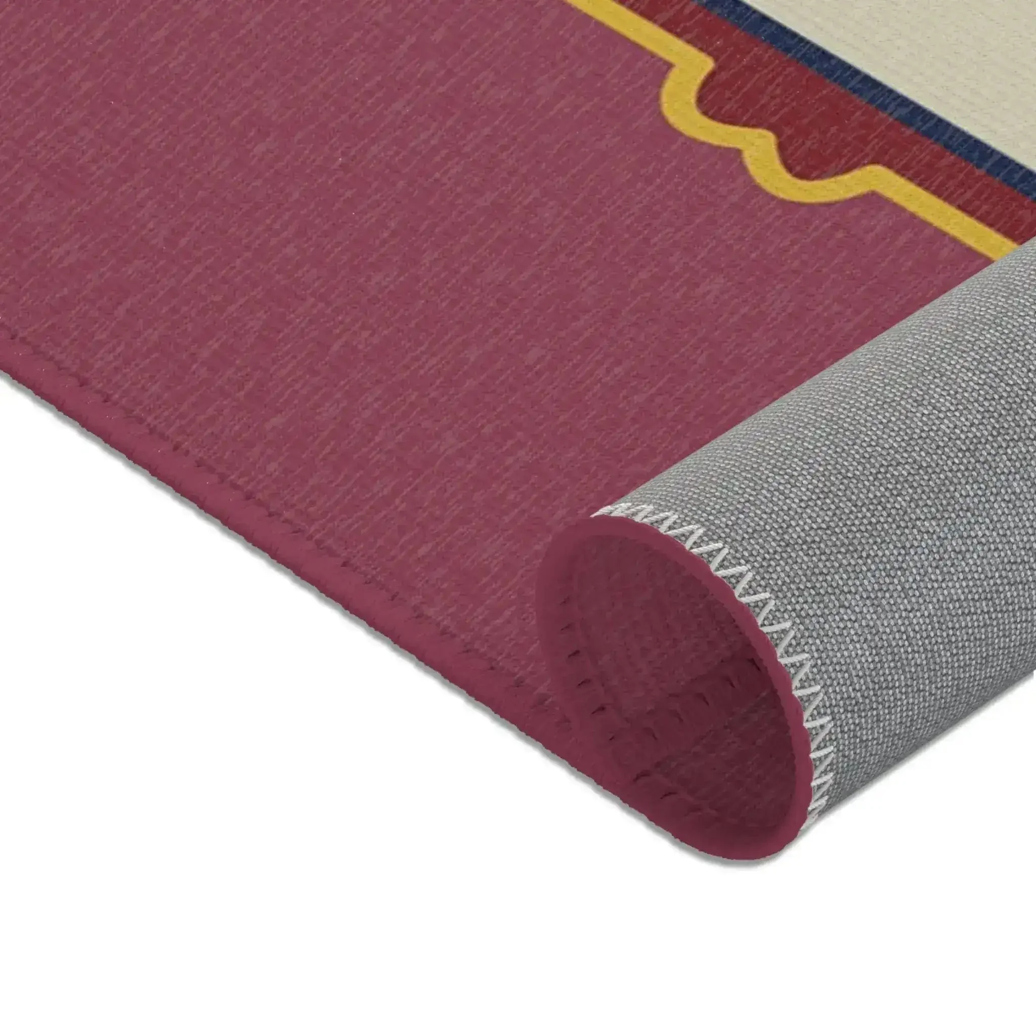 Ornate Medallion Maroon Accent Rug - Image 9