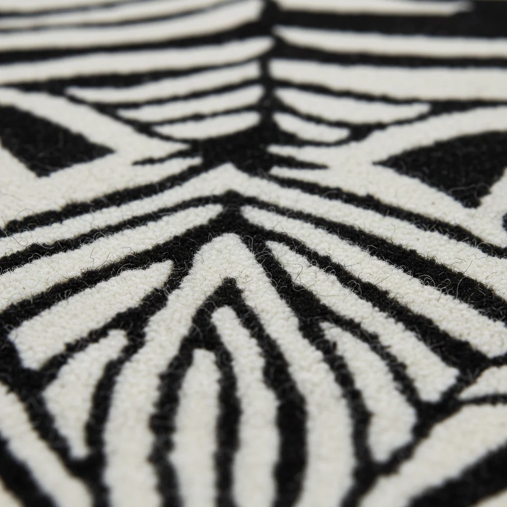 Oversized Zebra Hand Tufted Wool Rug - Image 5
