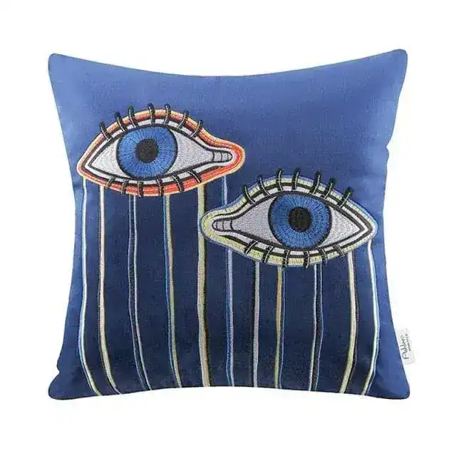 Painted Evil Eyes Throw Pillow Covers - Image 4