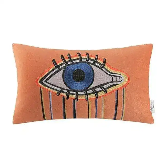 Painted Evil Eyes Throw Pillow Covers - Image 5