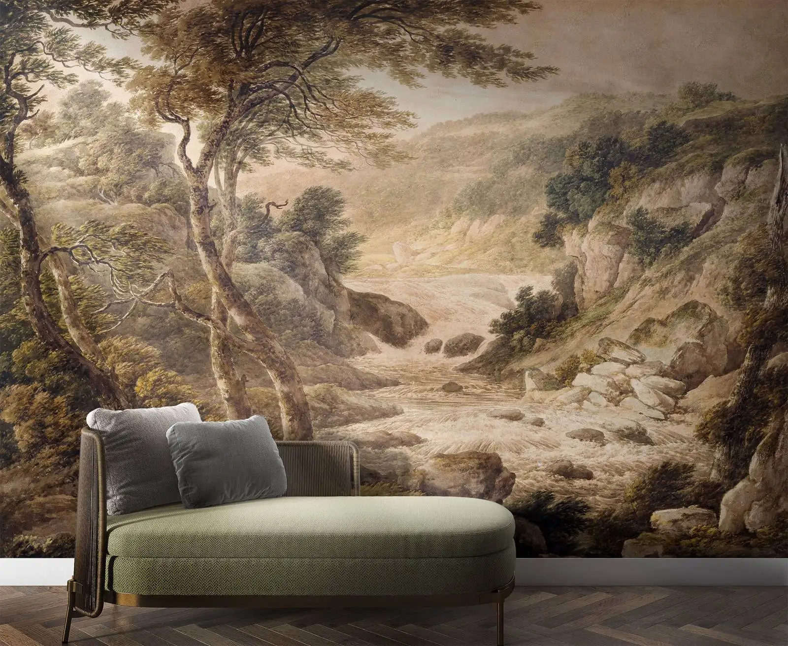 Painted Forest Trees Mural