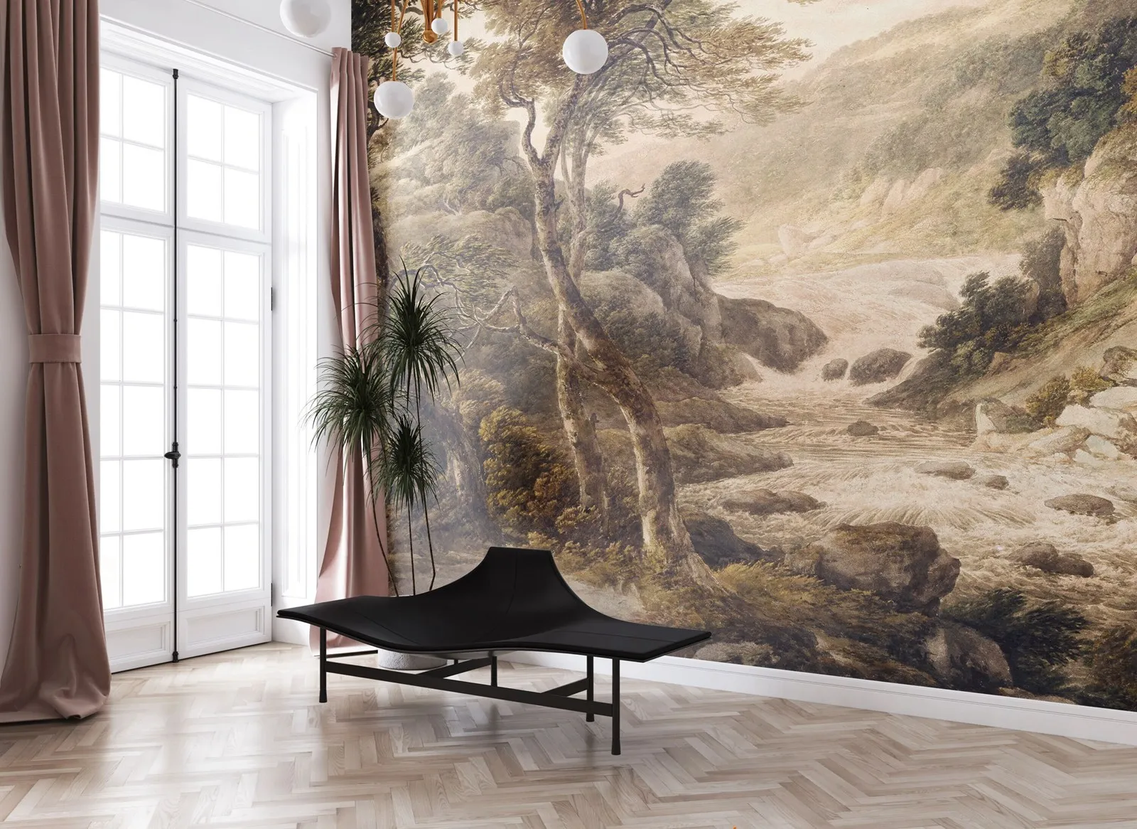 Painted Forest Trees Mural - Image 2