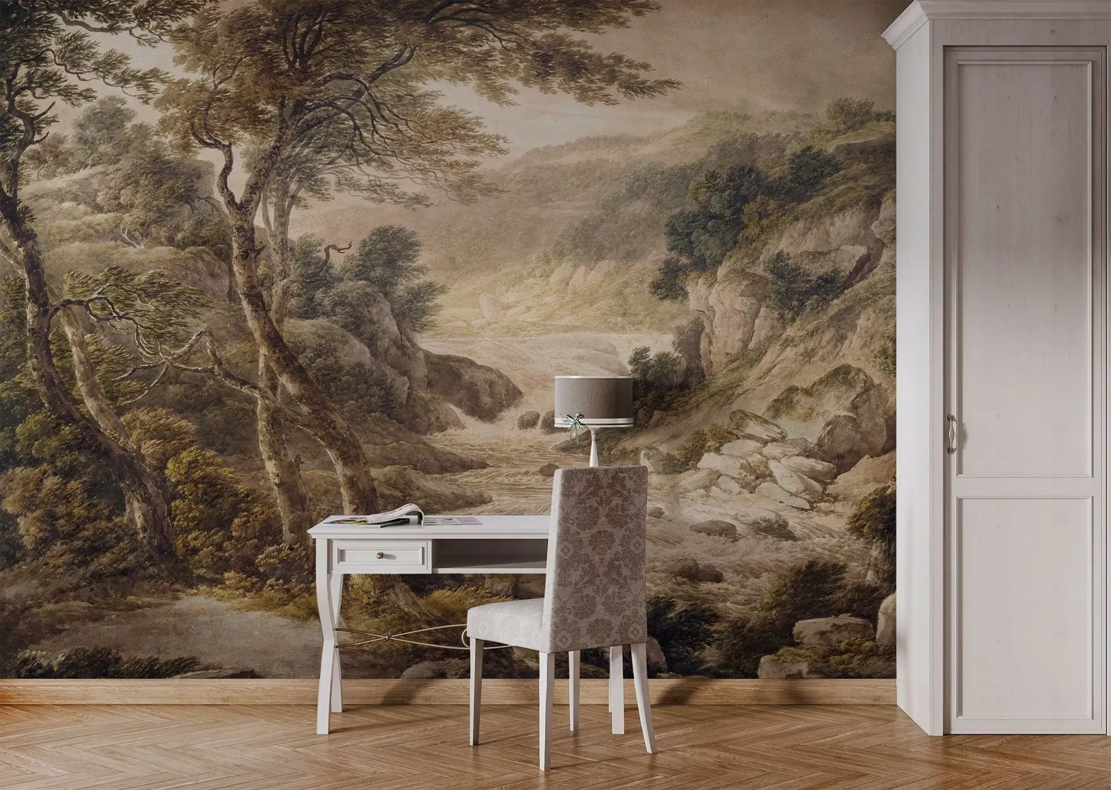 Painted Forest Trees Mural - Image 3