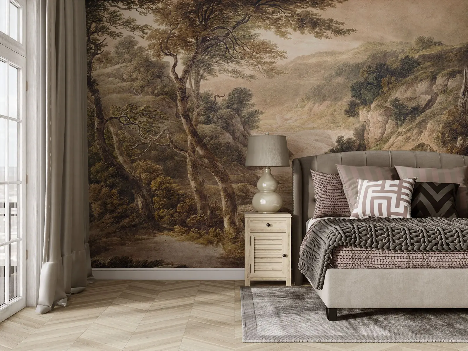Painted Forest Trees Mural - Image 4