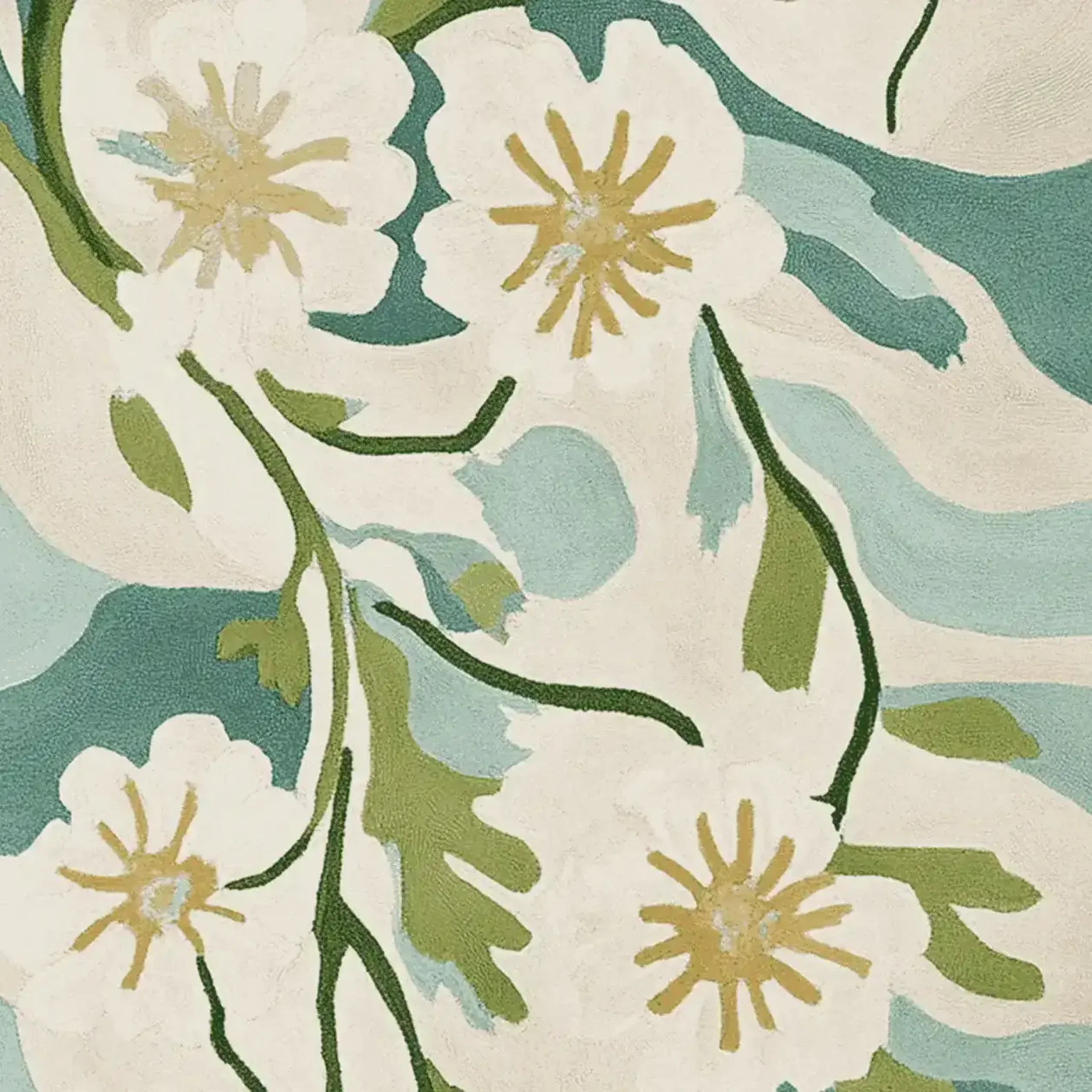 Painterly Petal Dream Hand Tufted Rug - Image 6