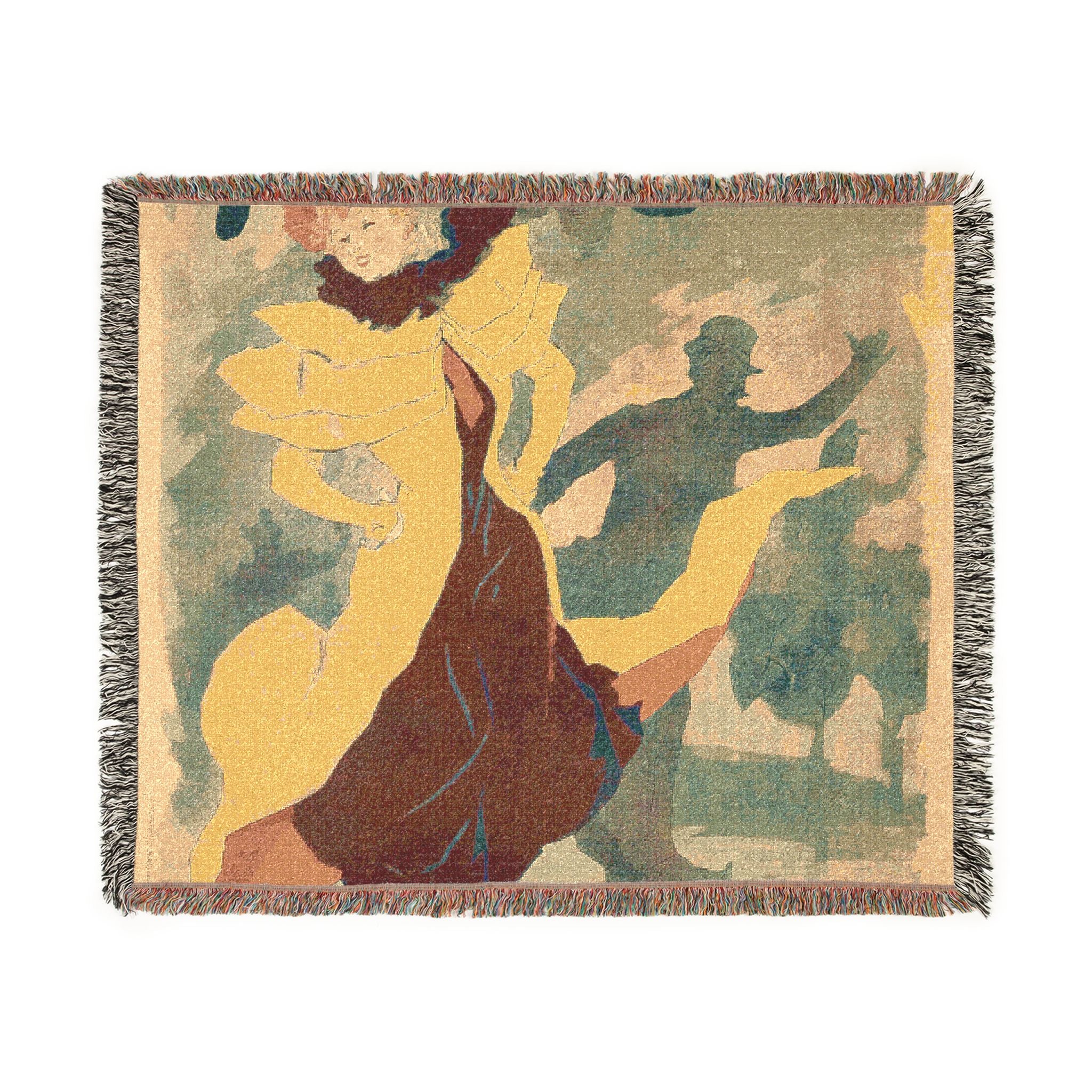 palais-de-glace-ice-rink-jules-cheret | Woven Tapestry Blanket - Image 2