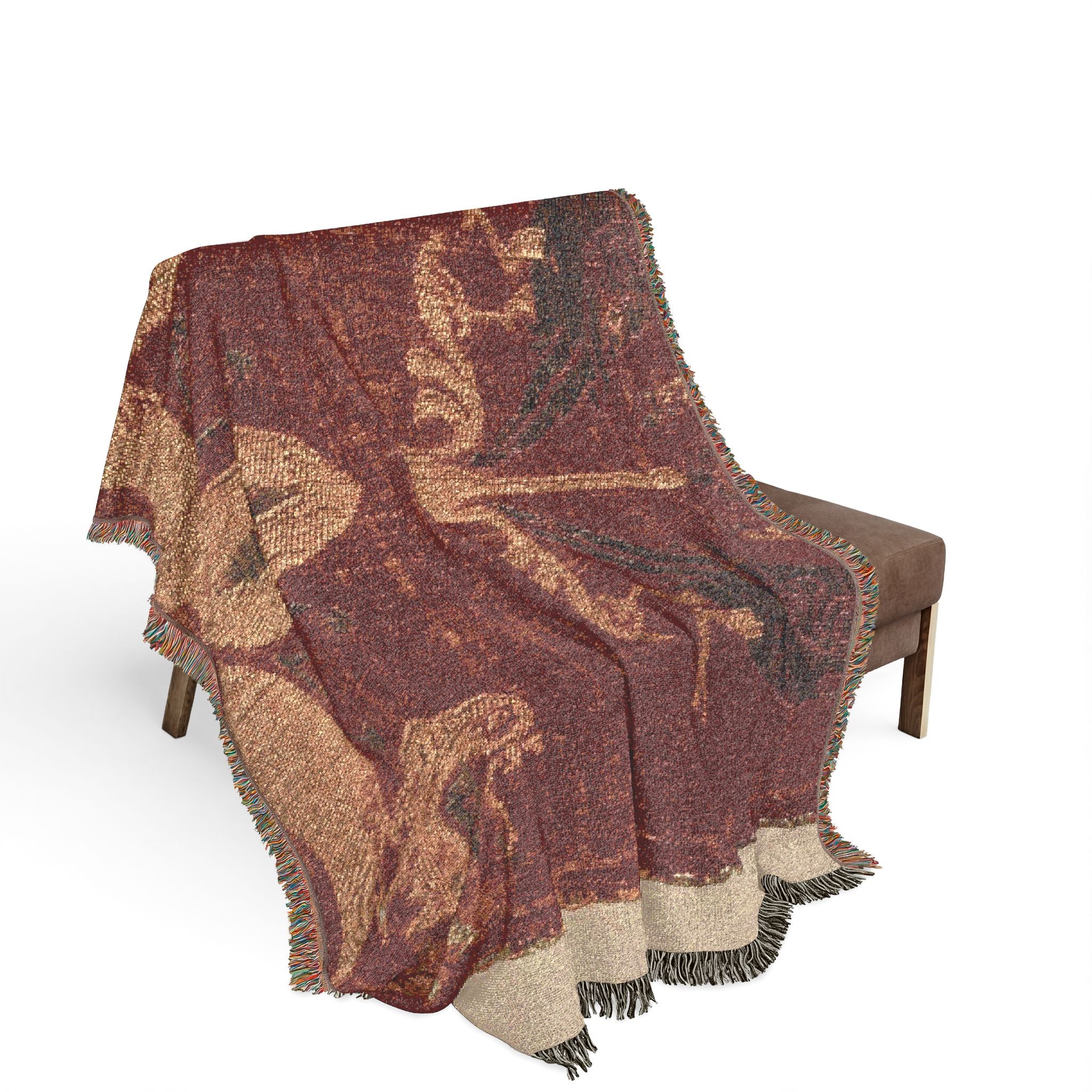 Palmettes and Birds from a Tunic or Curtain Woven Throw Blanket - Image 2