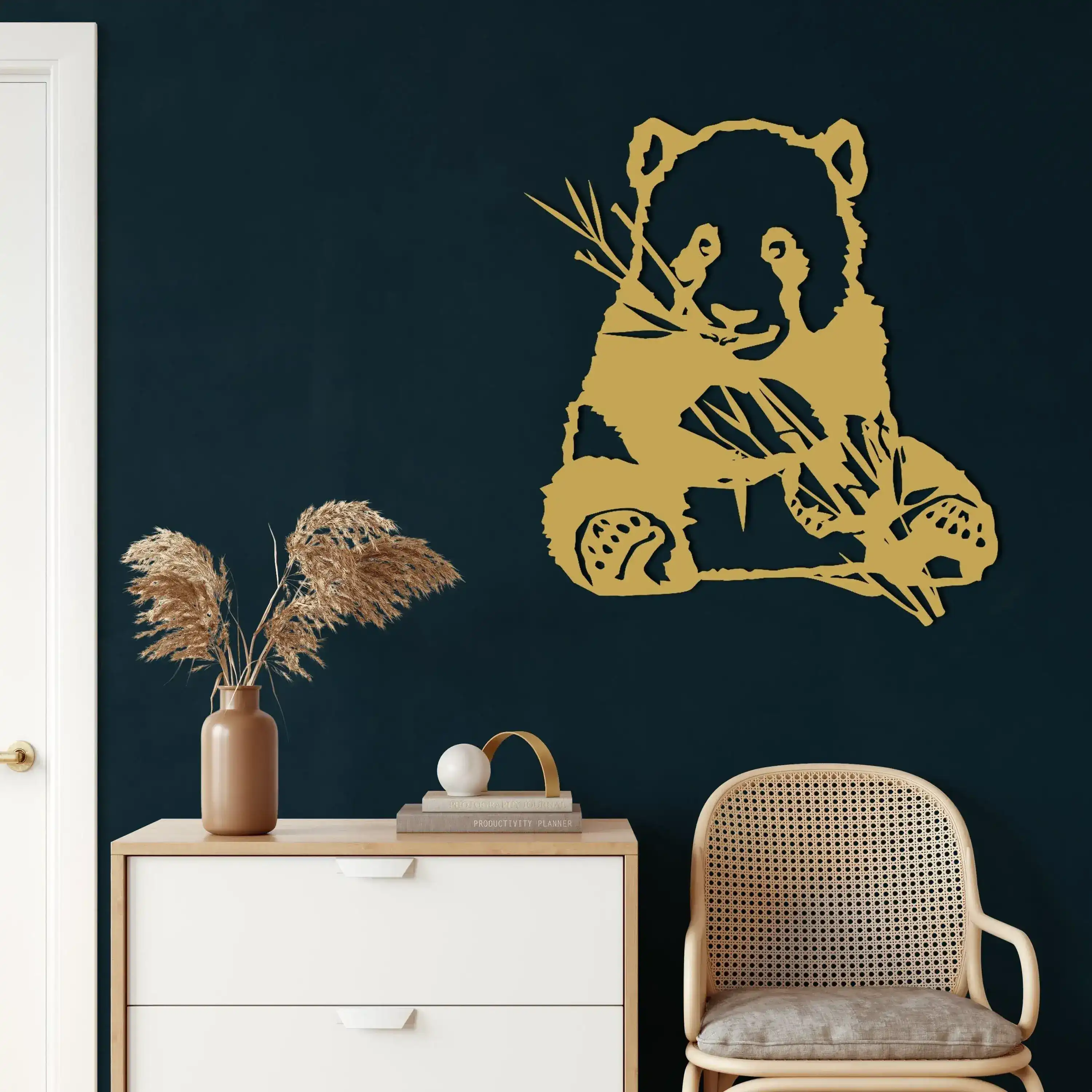 Panda Eating Bamboo Metal Wall Art - Image 13