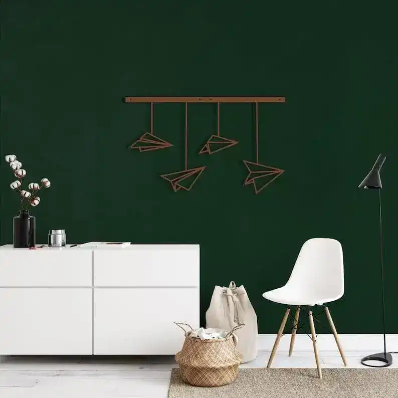 Paper Plane Hanging Metal Wall Art - Image 3