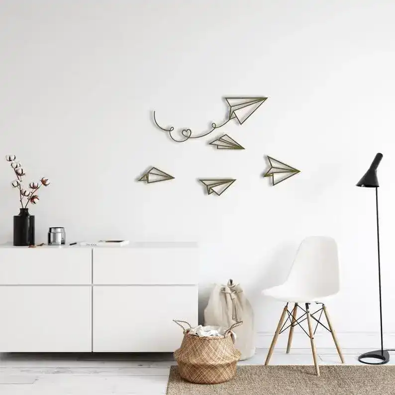 Paper Planes Metal Wall Decor - Image 2