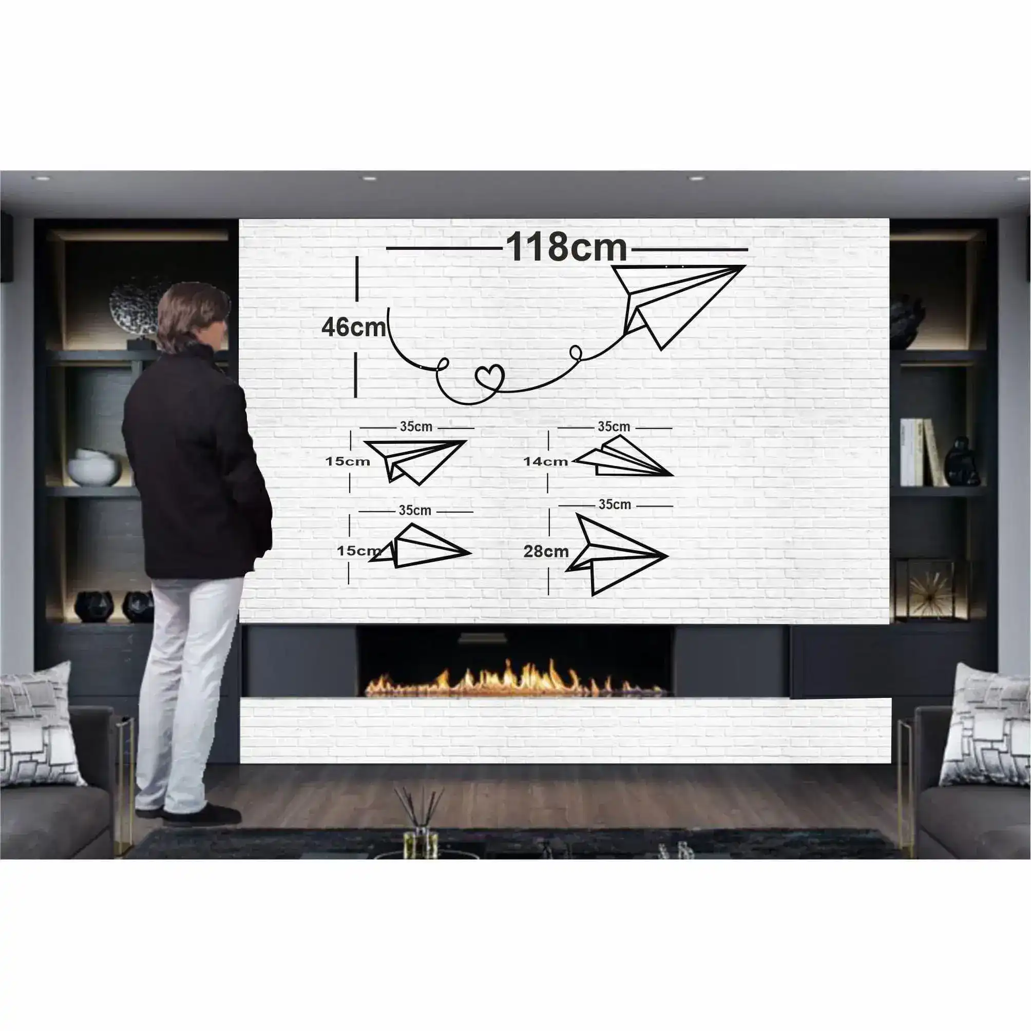 Paper Planes Metal Wall Decor - Image 9
