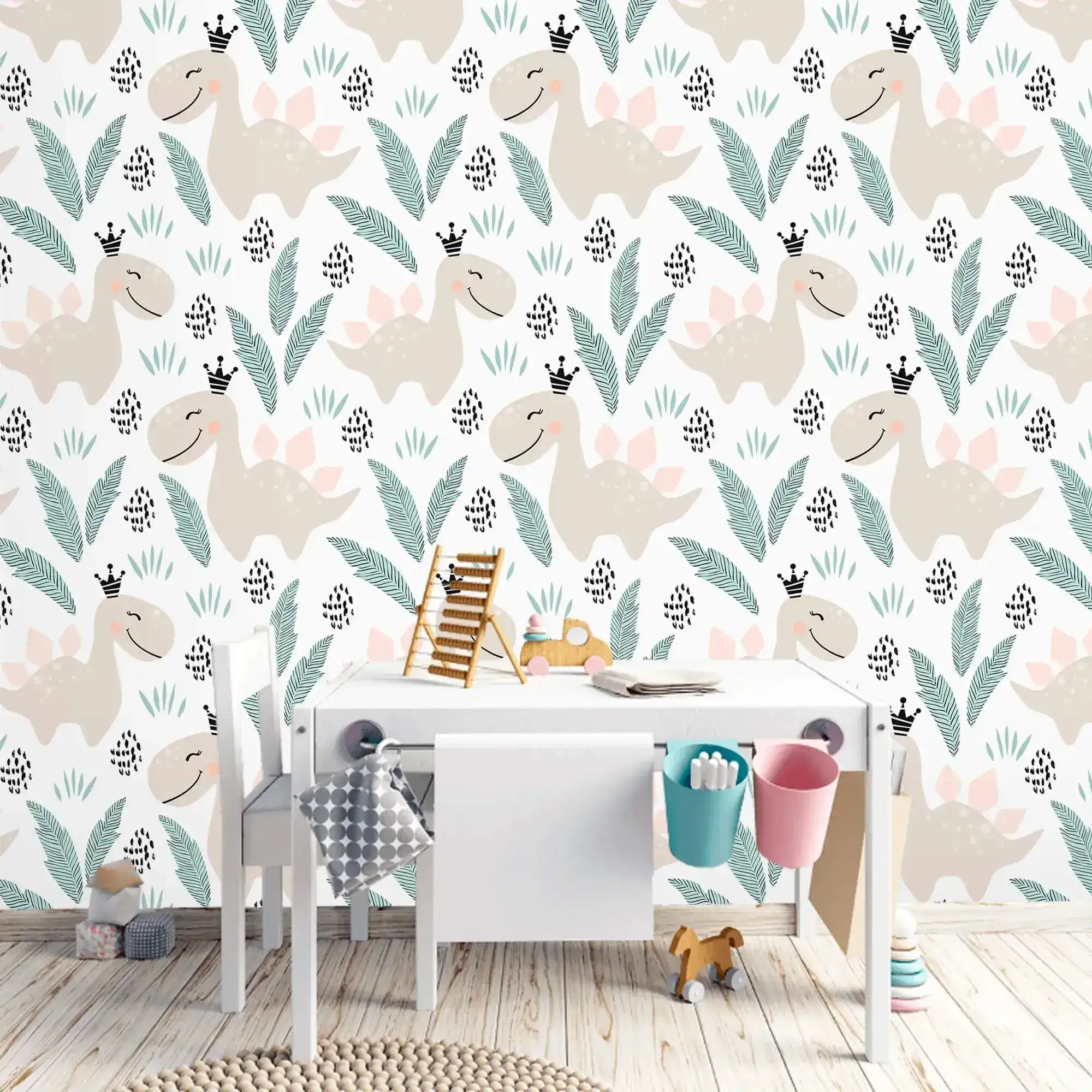 Pastel Dino Playground Wallpaper - Image 6