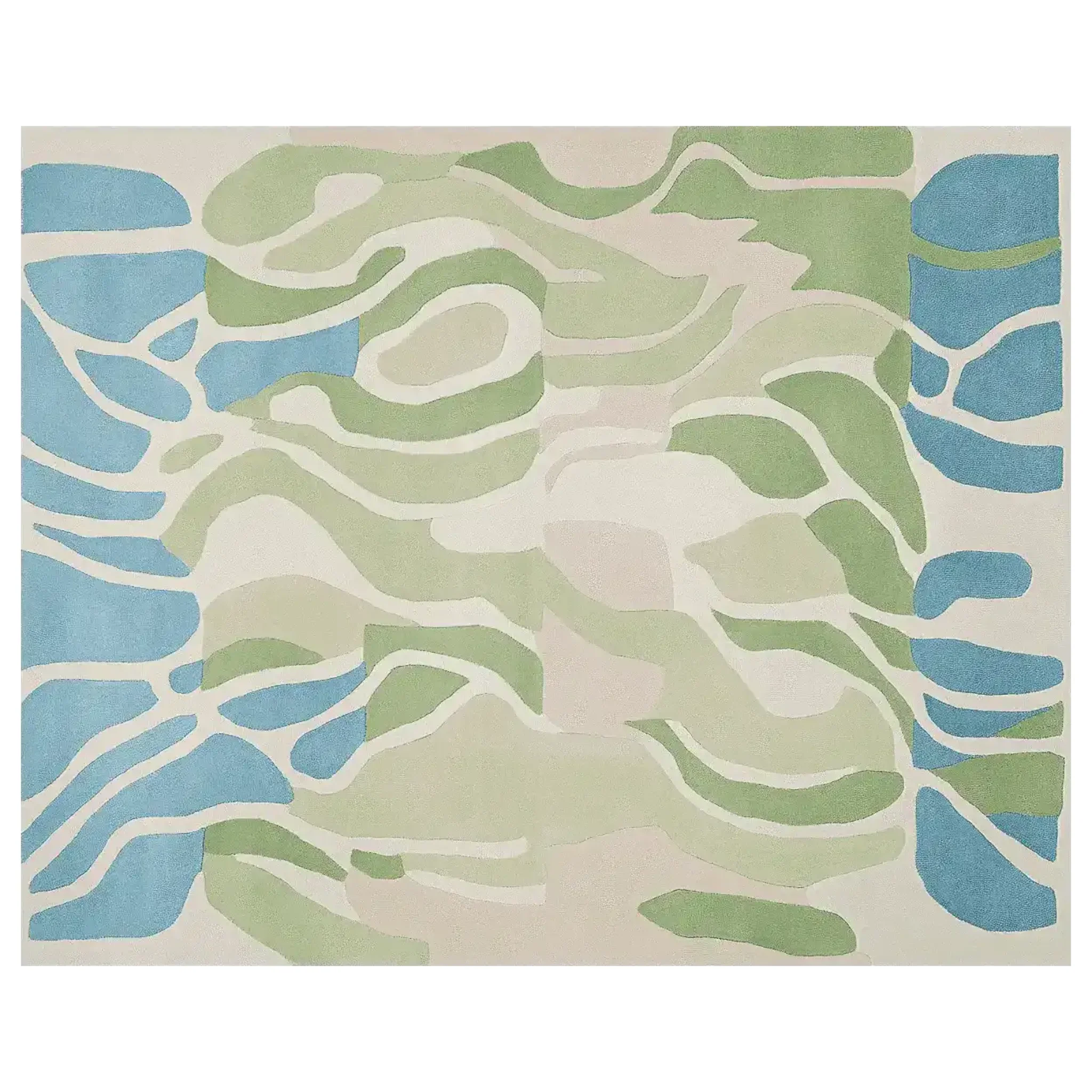 Pastel Field Lines Hand Tufted Rug - Image 3