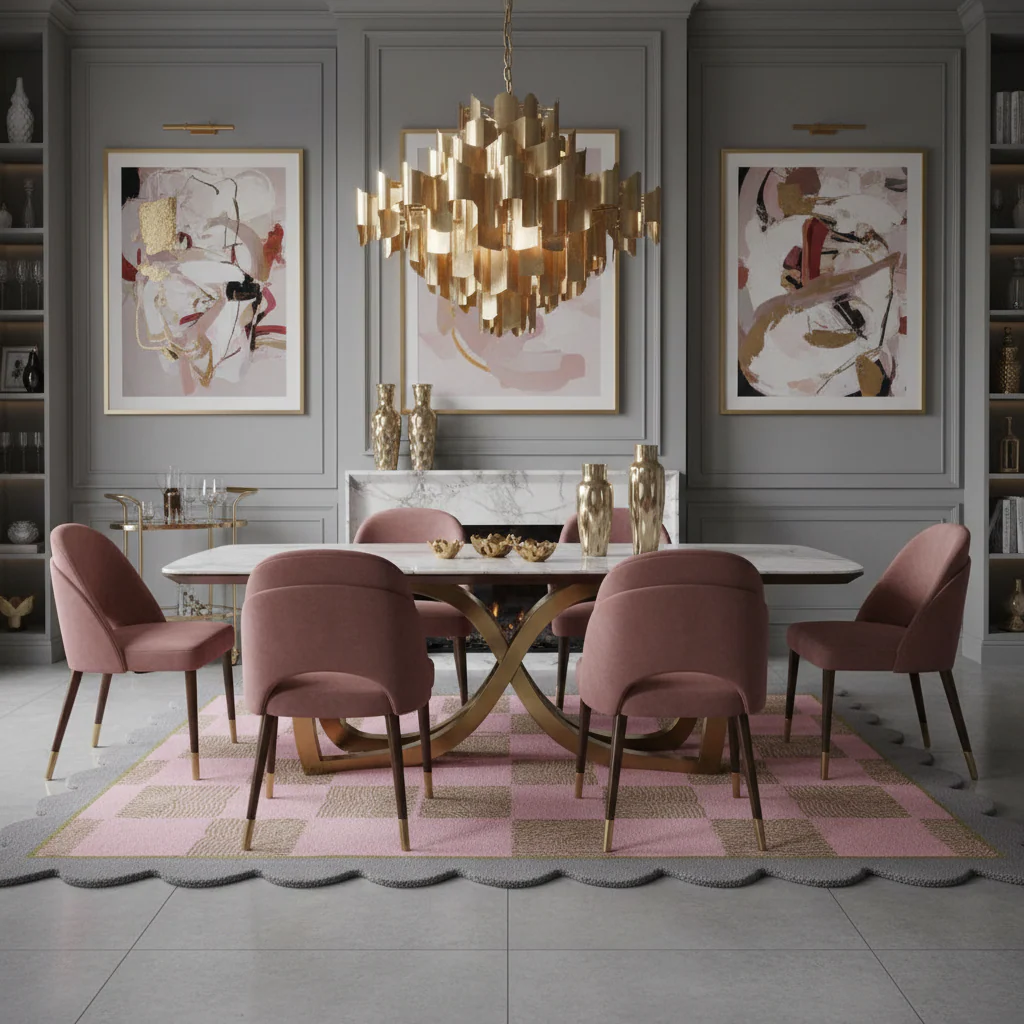 Pastel Harmony Scalloped Leaf Hand Tufted Rug - Image 2