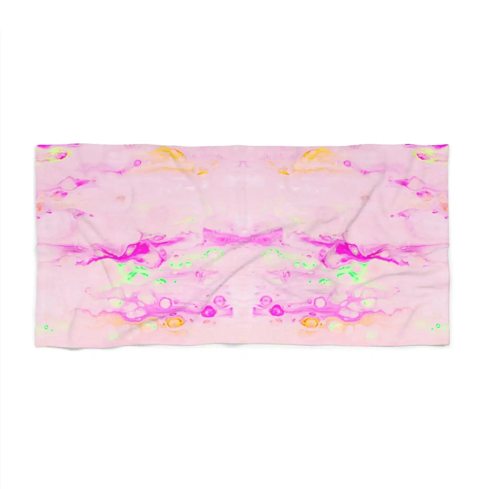Pastel Pink Marble Beach Towel
