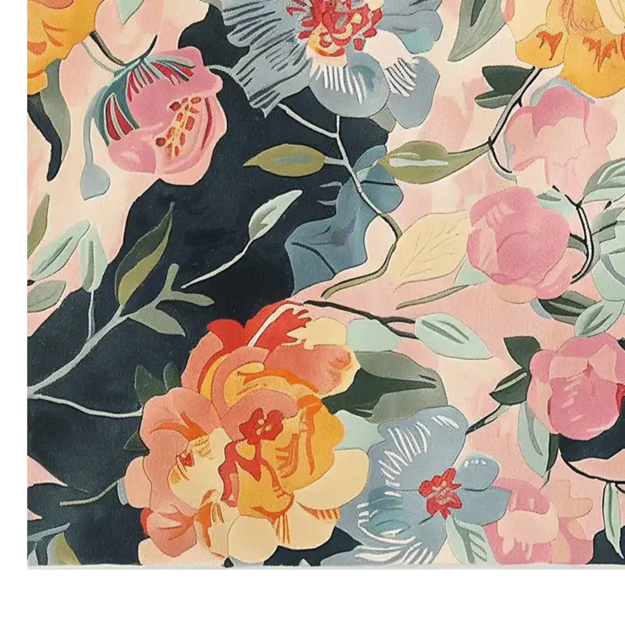 Pastels in Bloom Hand Tufted Wool Rug - Image 3