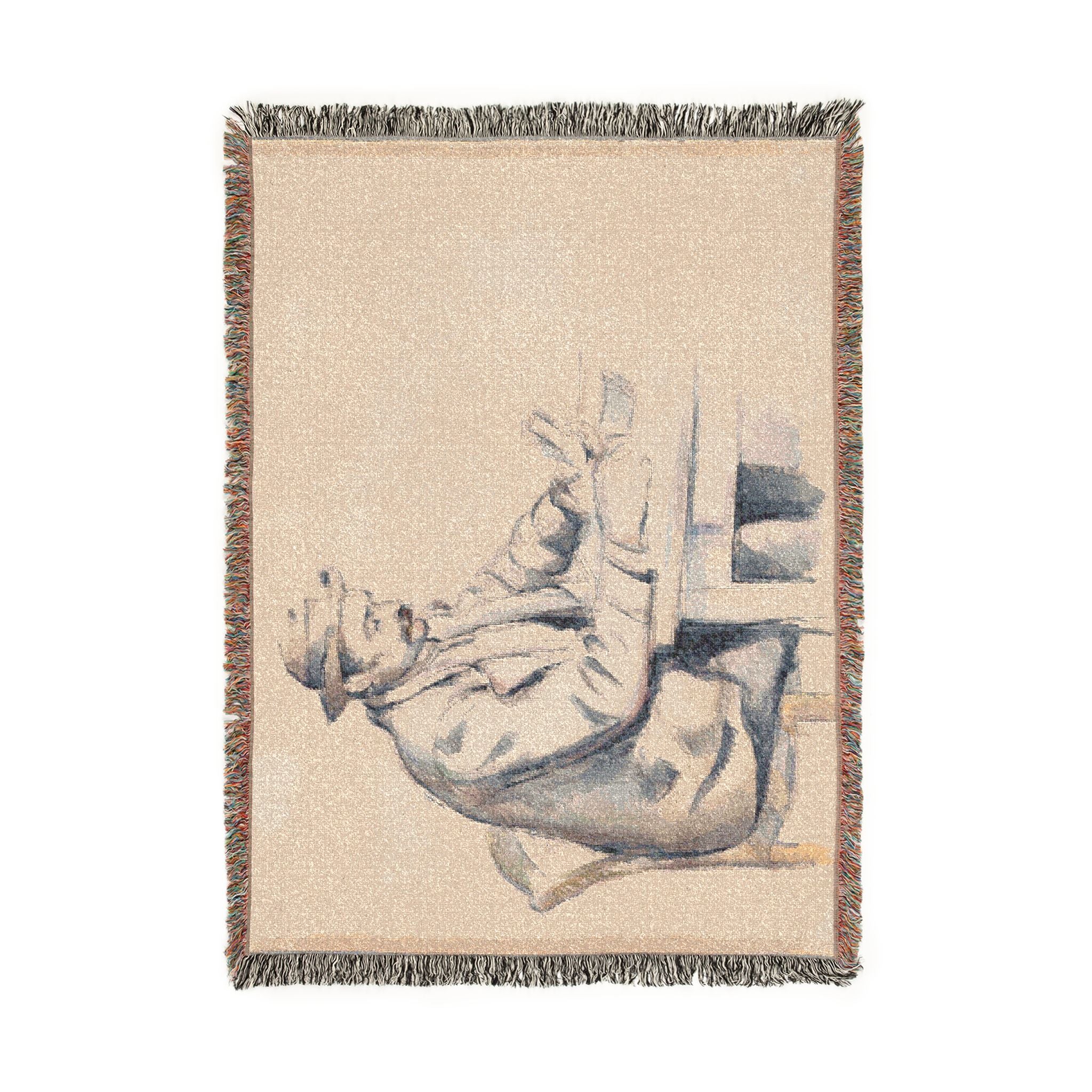 Paul Cezanne - A Study for the Card Players | Woven Tapestry Blanket - Image 7