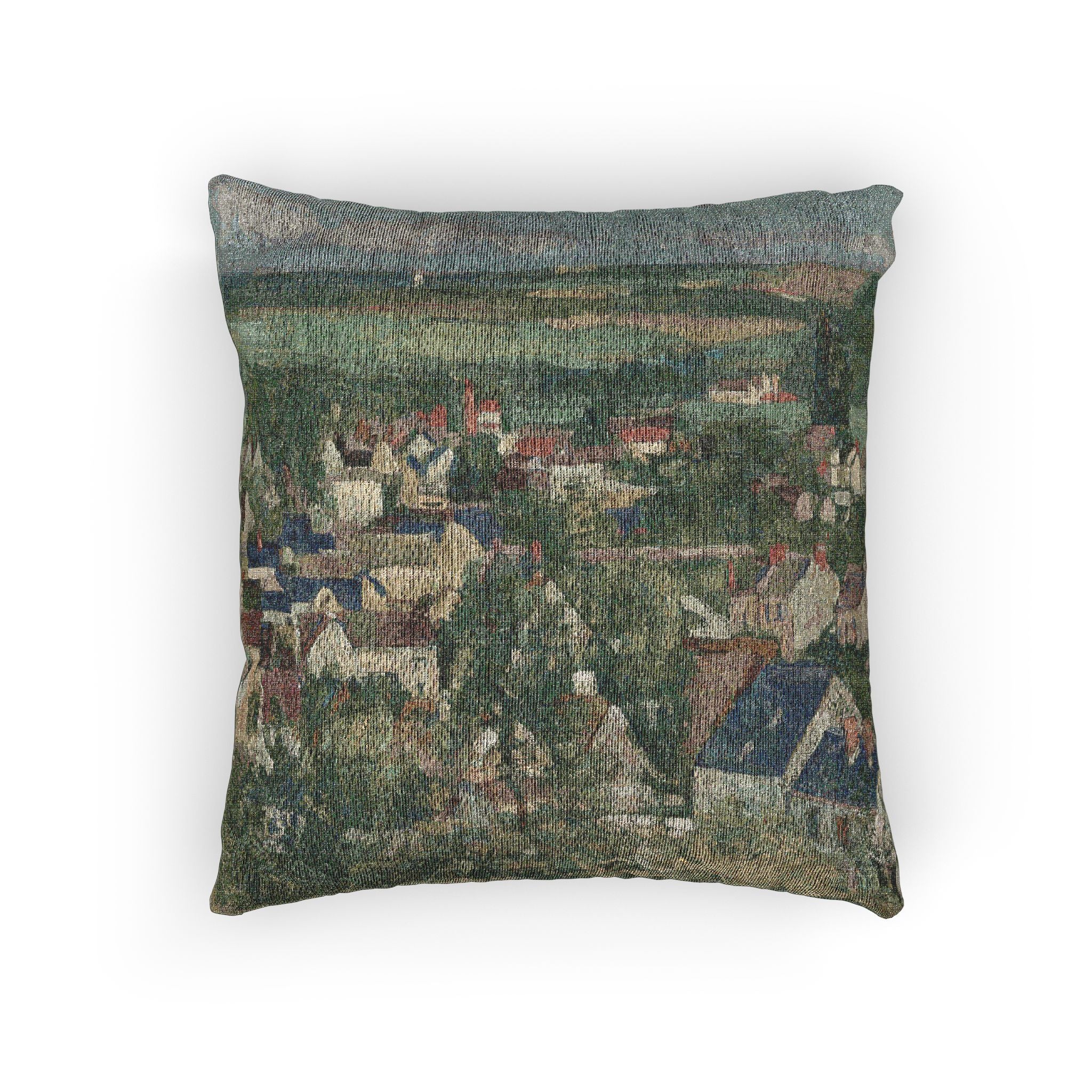 Paul Cezanne - Auvers, Panoramic View | Woven Pillow - Image 3