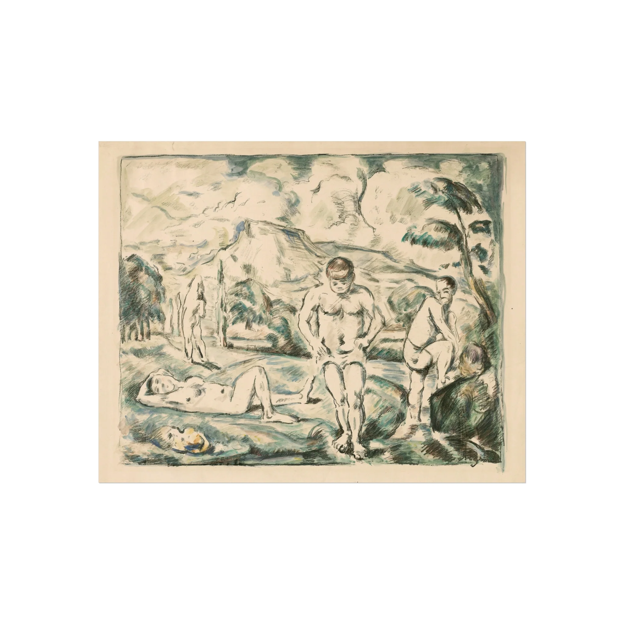 Paul Cezanne - Large Bathers | Fine Art Poster - Image 2