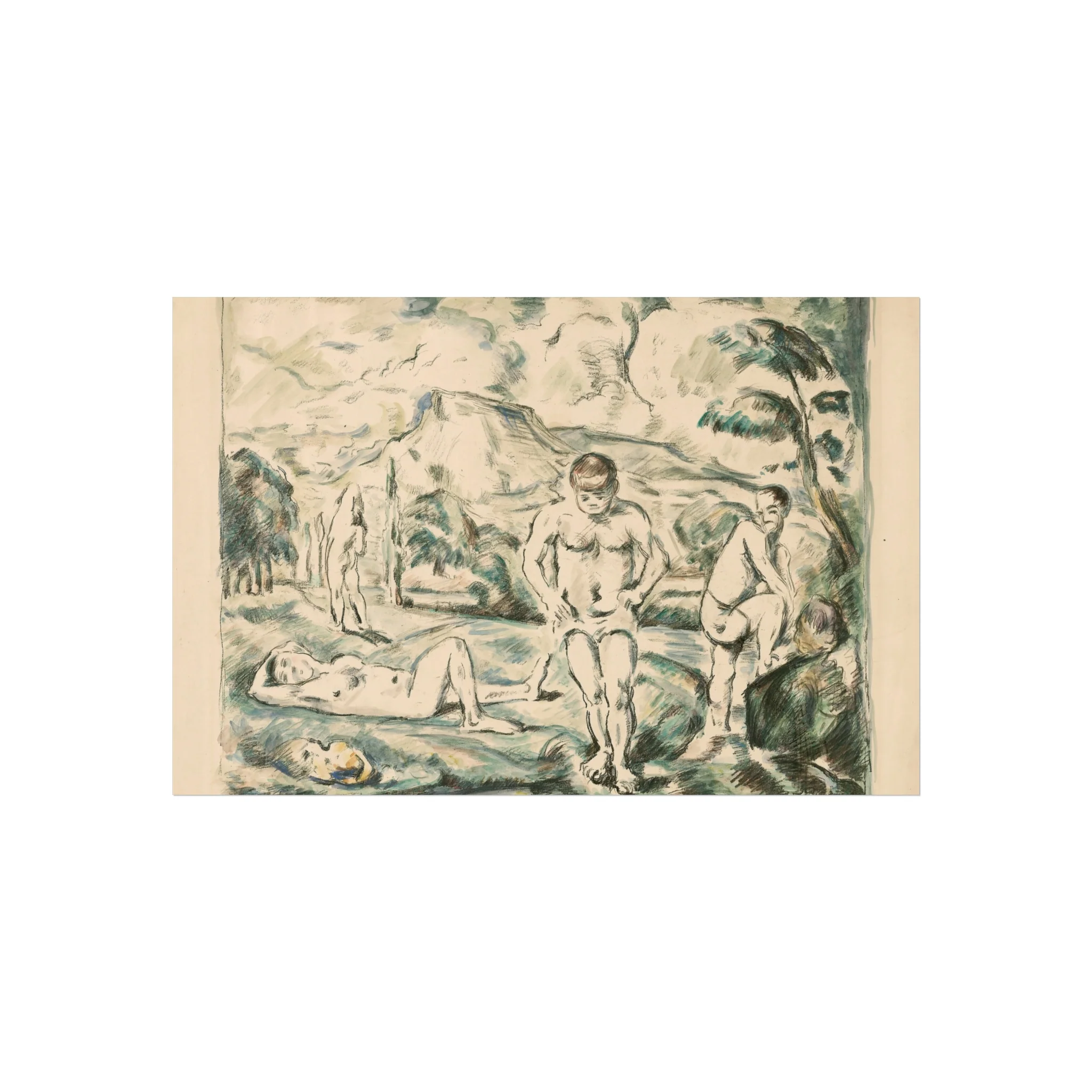 Paul Cezanne - Large Bathers | Fine Art Poster - Image 4