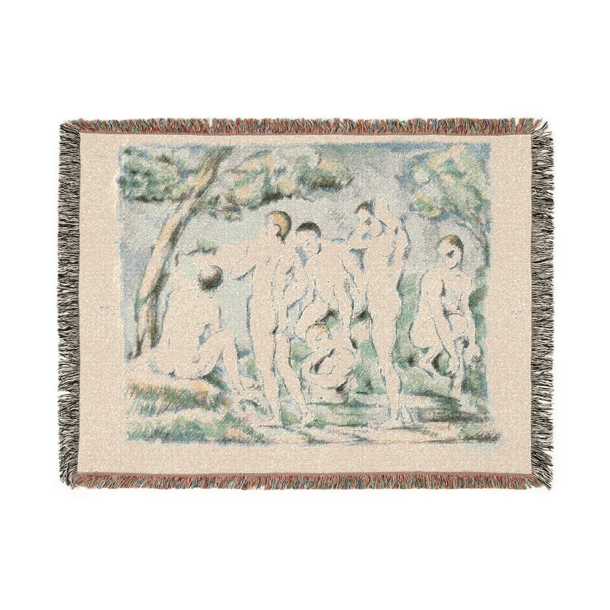 Paul Cezanne - Small Bathers | Woven Tapestry Blanket - Image 10