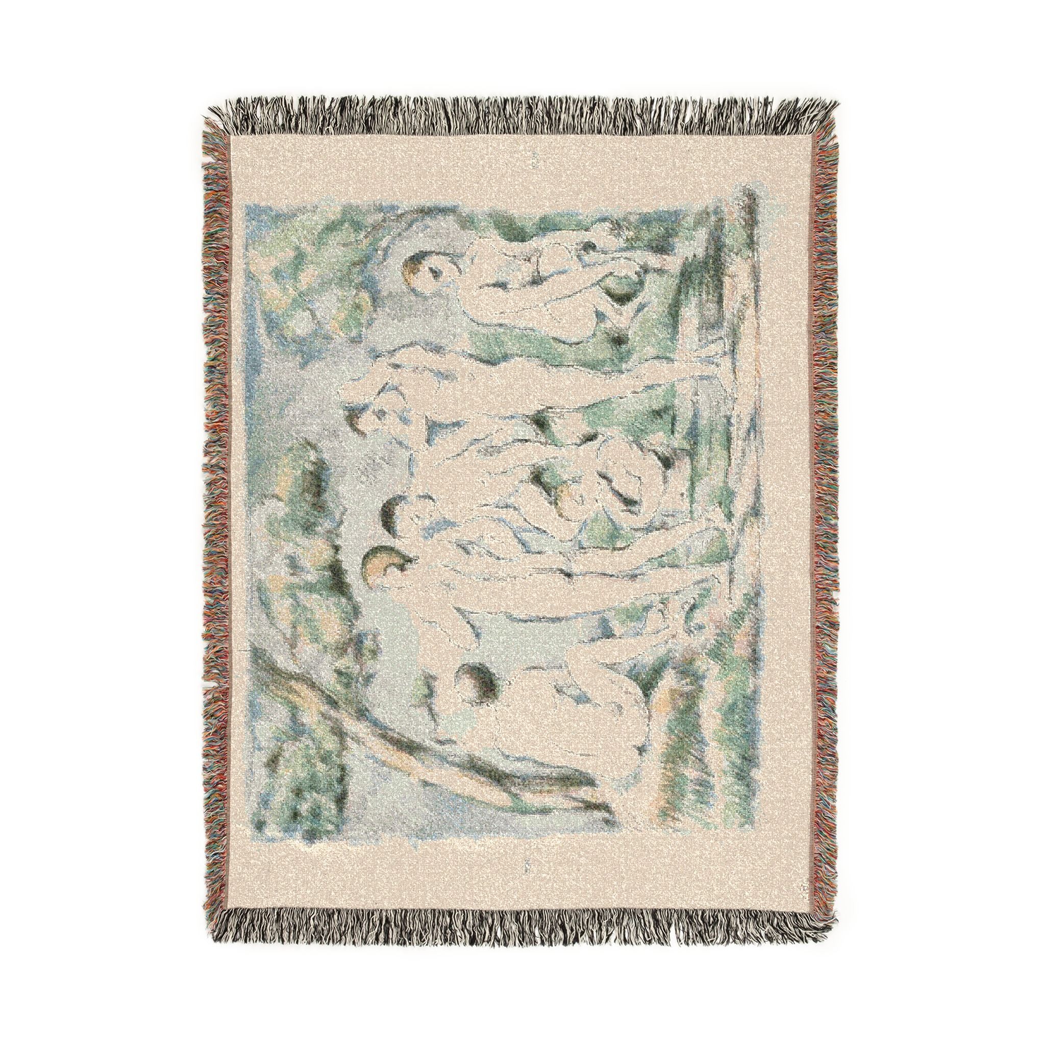 Paul Cezanne - Small Bathers | Woven Tapestry Blanket - Image 11