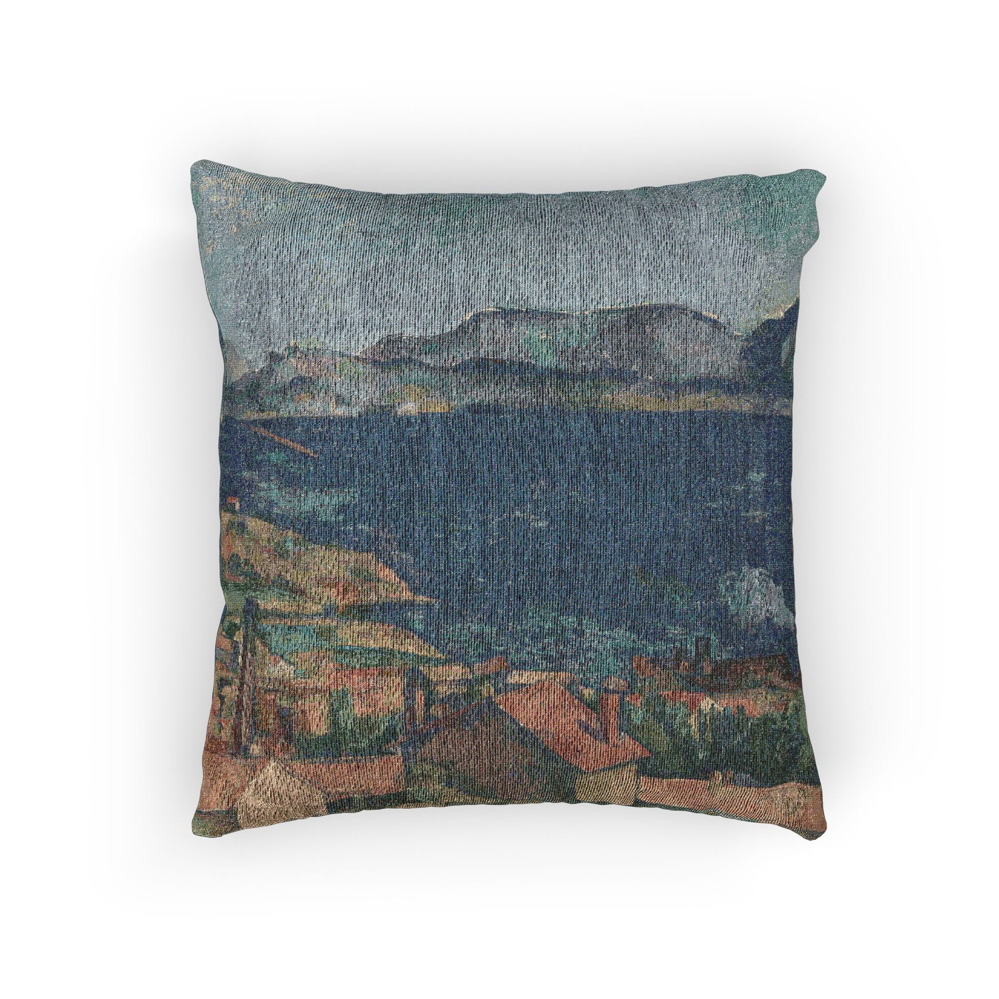 Paul Cezanne - The Bay of Marseille, Seen from L'Estaque | Woven Pillow - Image 3