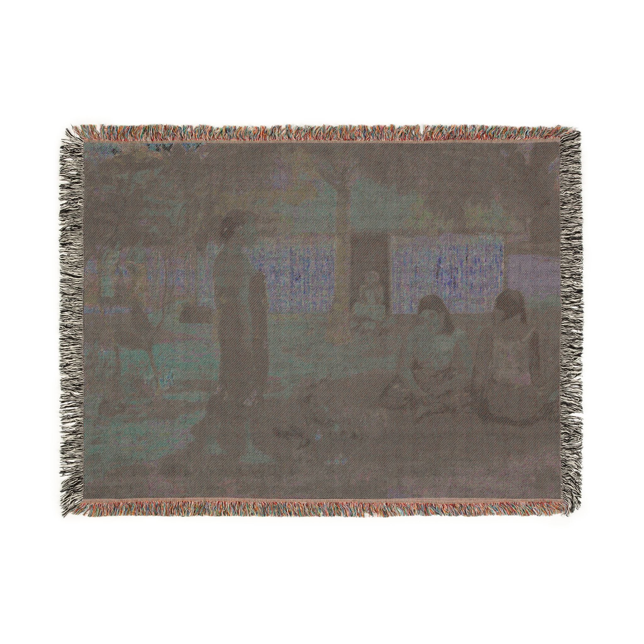 Paul Gauguin - No te aha oe riri (Why Are You Angry ) | Woven Tapestry Blanket - Image 12