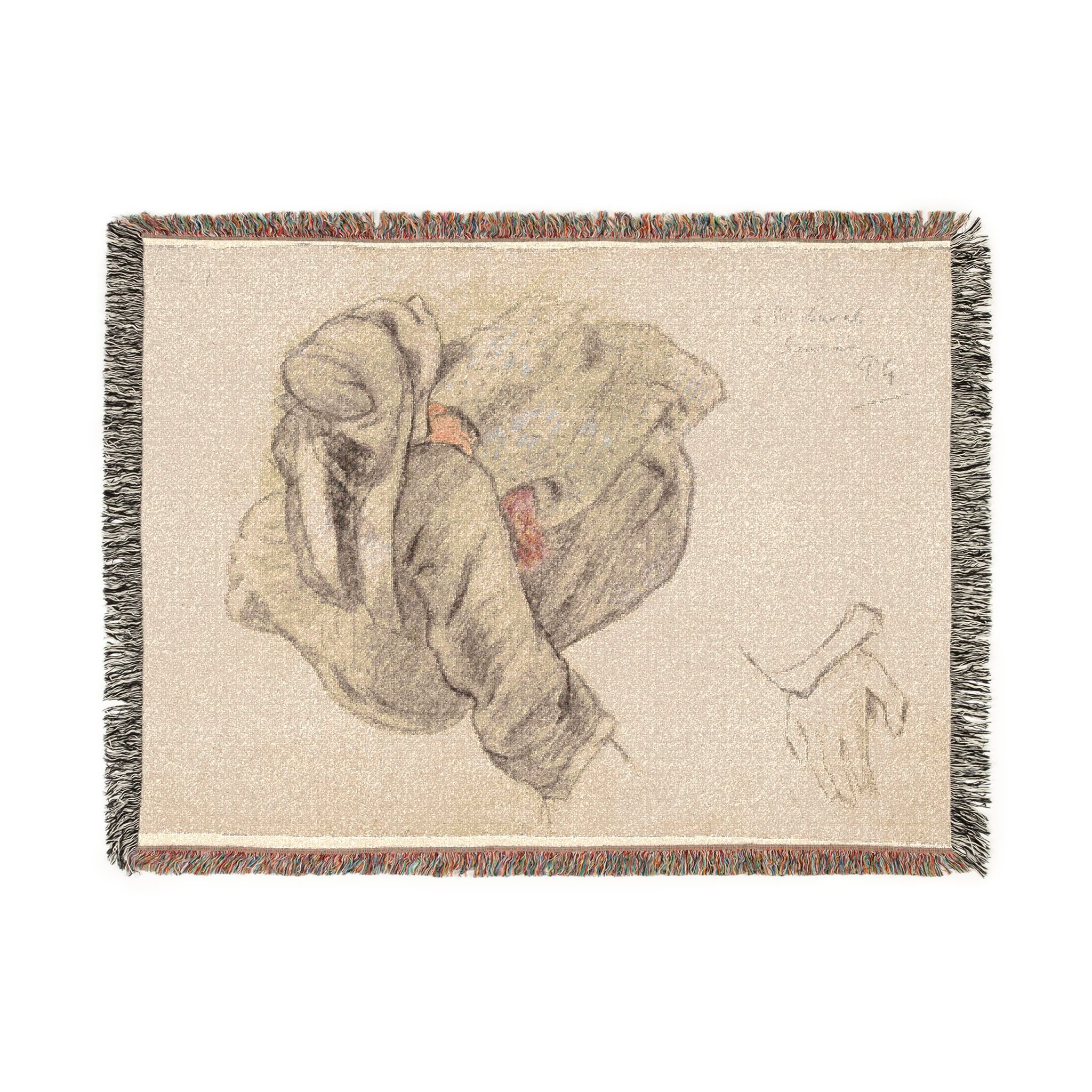 Paul Gauguin - Seated Breton Woman | Woven Tapestry Blanket - Image 10