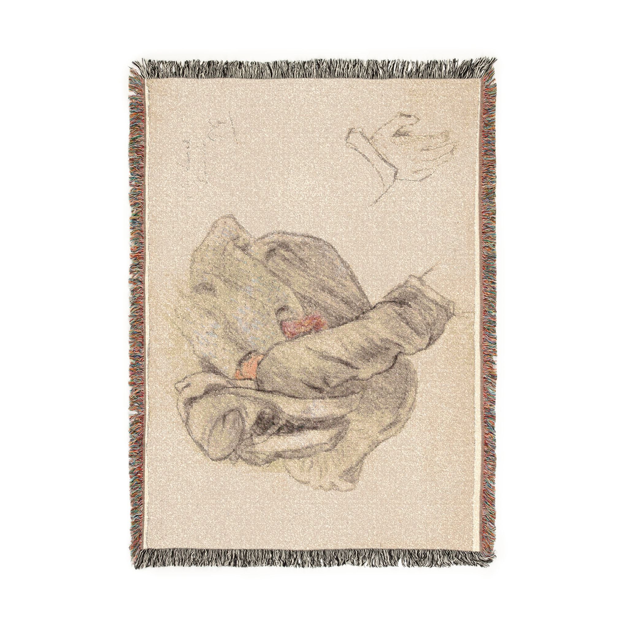 Paul Gauguin - Seated Breton Woman | Woven Tapestry Blanket - Image 6