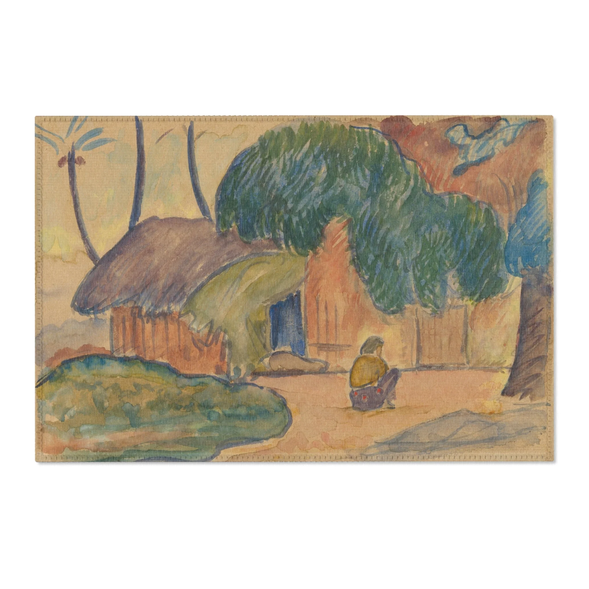 Paul Gauguin - Tahitian Hut | Area Rug - Image 4