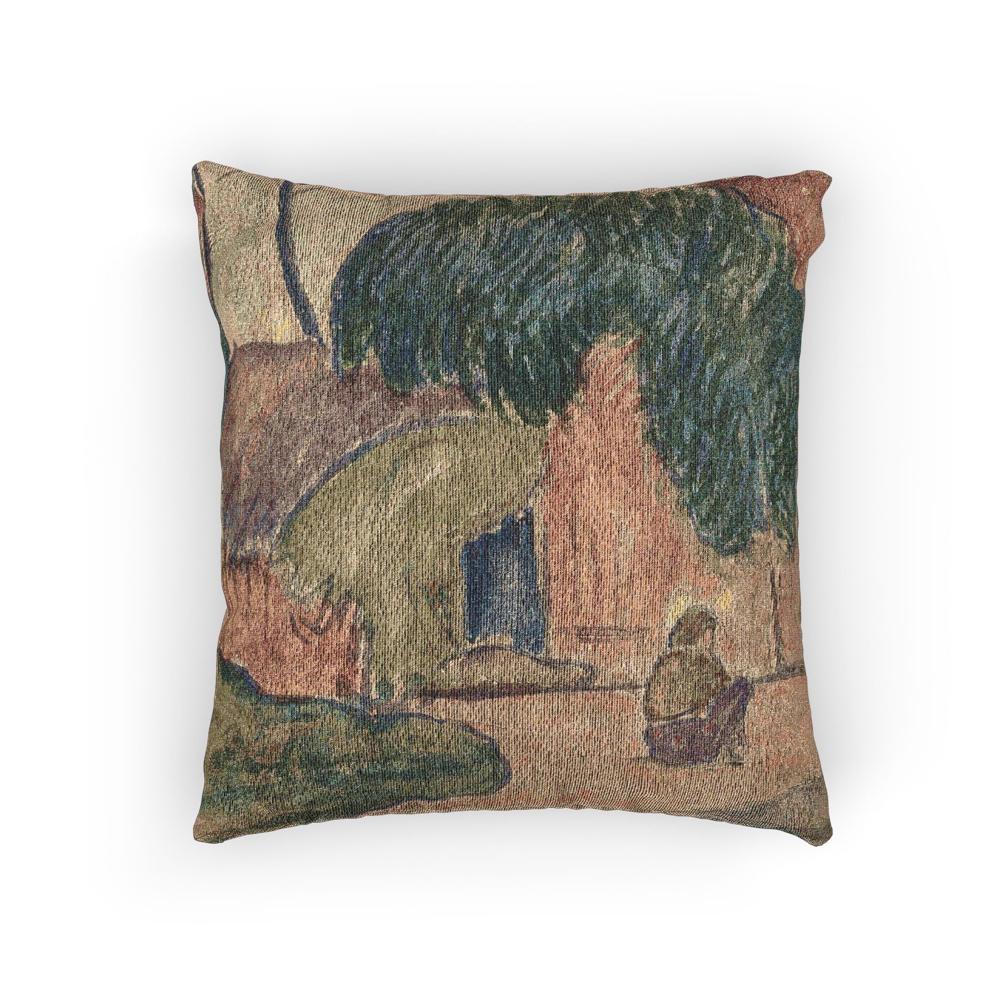 Paul Gauguin - Tahitian Hut | Woven Pillow - Image 3