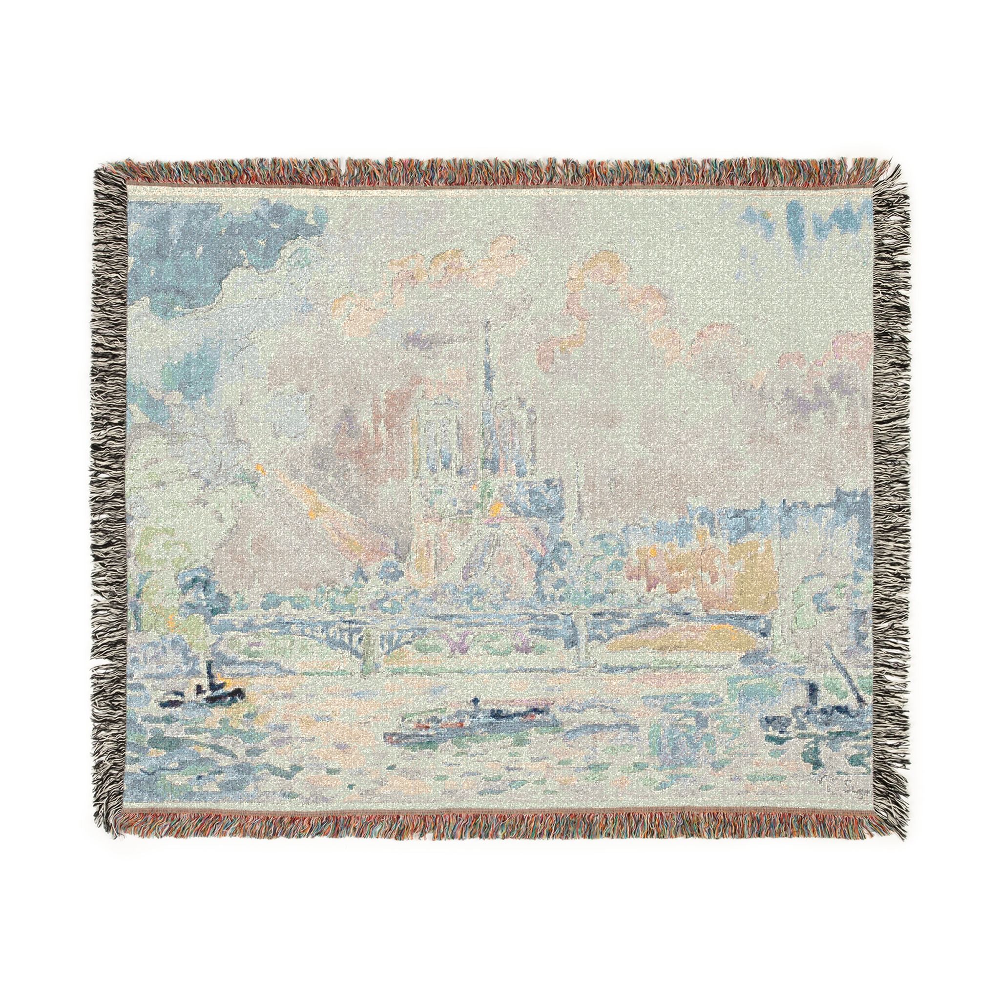 Paul Signac - Notre Dame | Woven Tapestry Blanket - Image 2