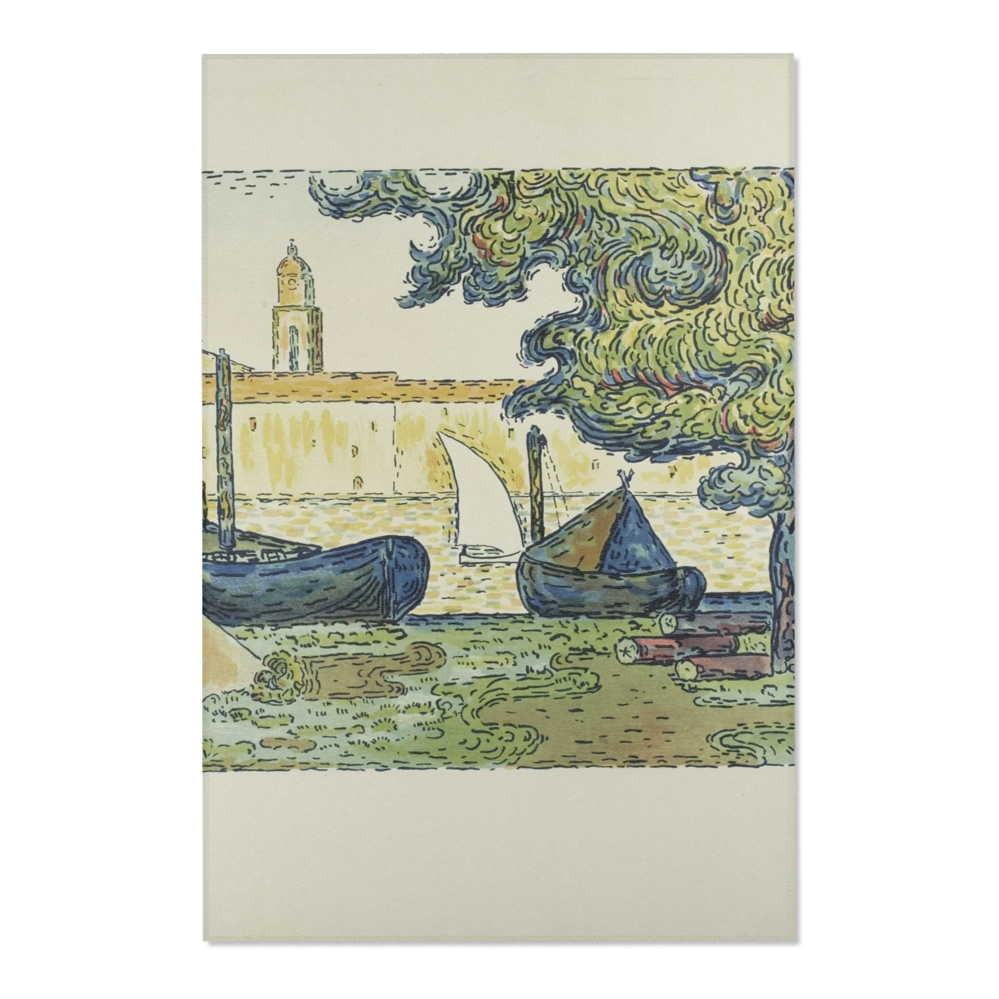 Paul Signac - The Port of St. Tropez II, from the seventh album of L'Estampe originale | Area Rug - Image 3